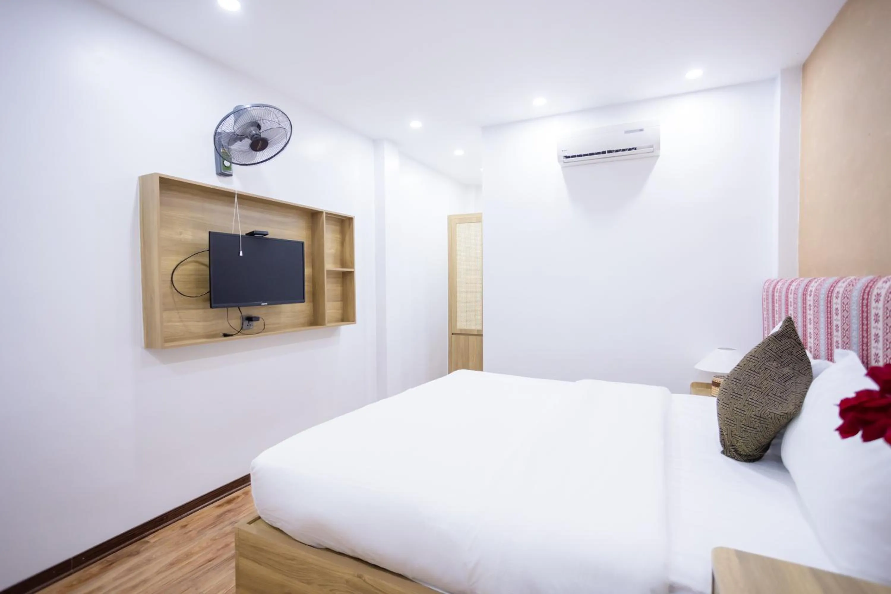 Bed in Sao Mai Bac Ha Hotel