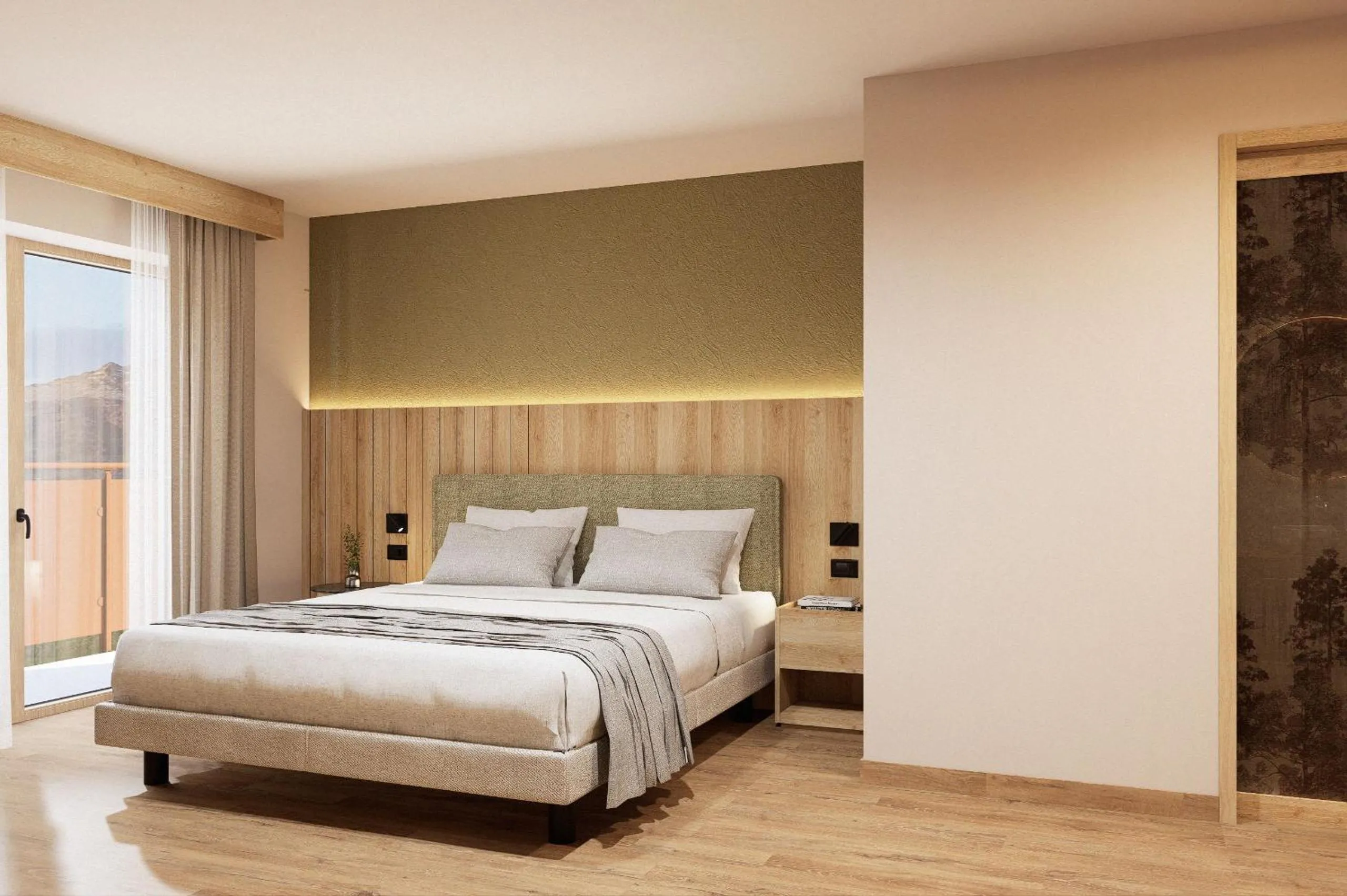 Bed in Wellness Hotel Dolomia