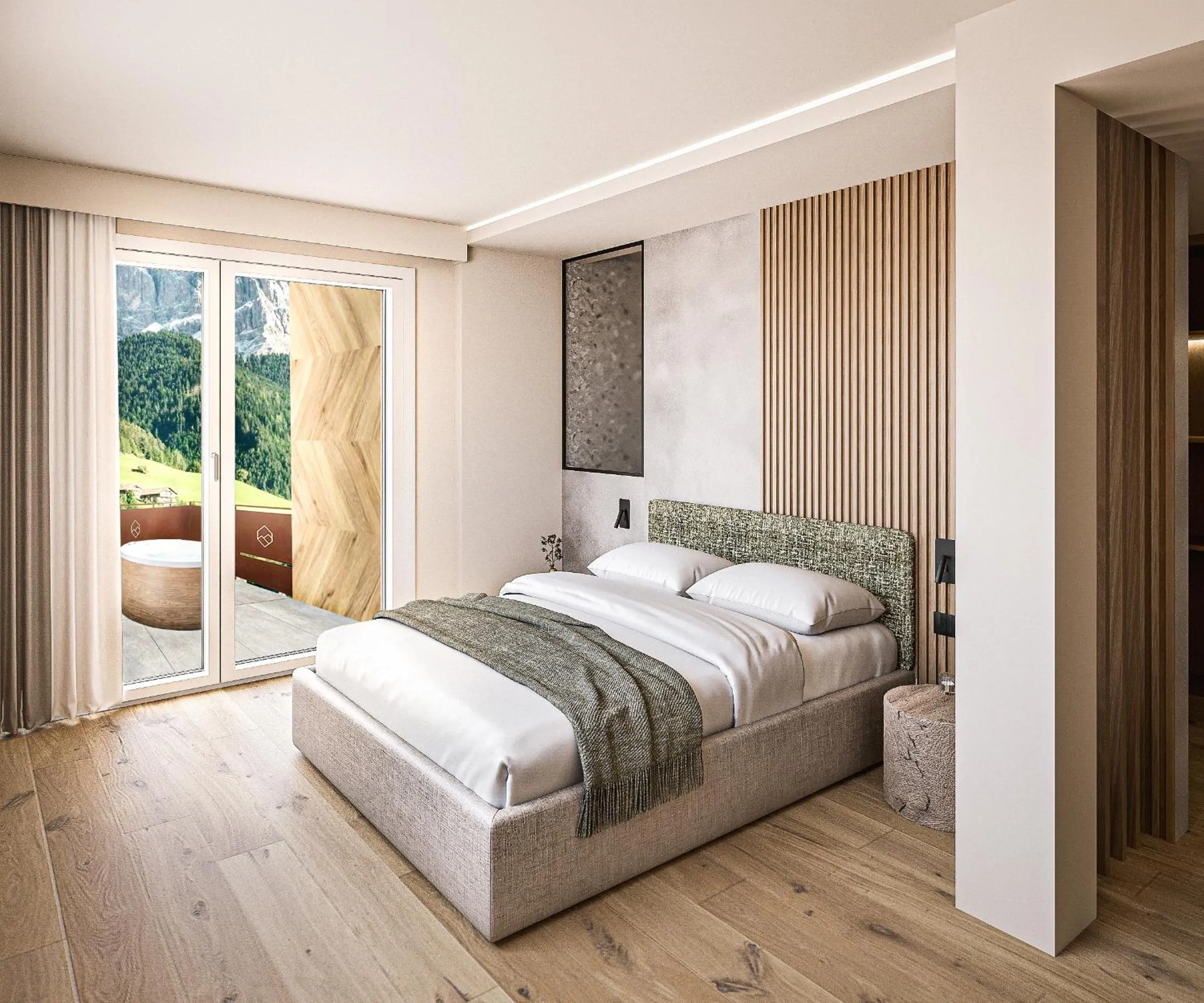 Bed in Wellness Hotel Dolomia