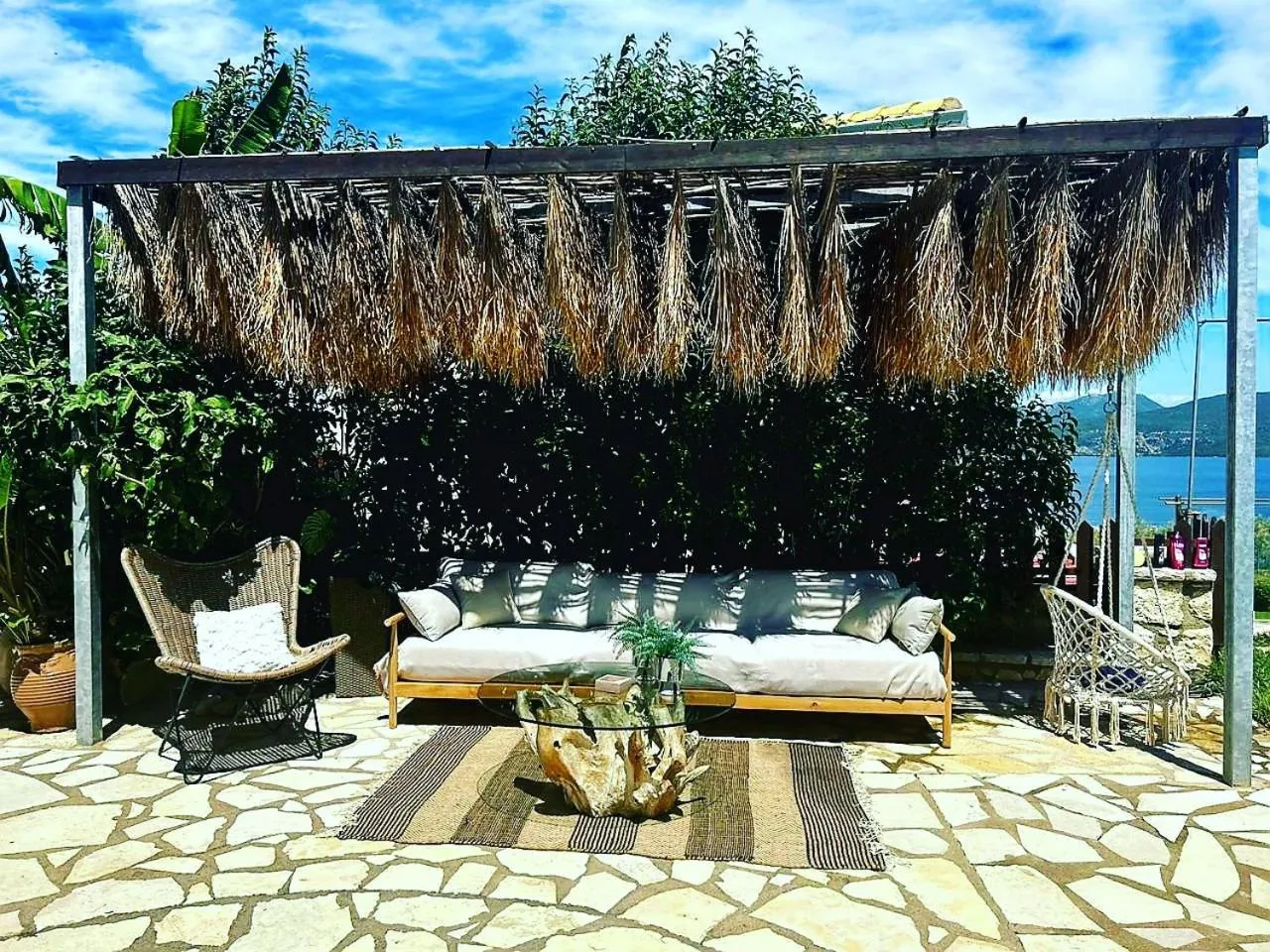 Seating area in Luxury Villa Athina