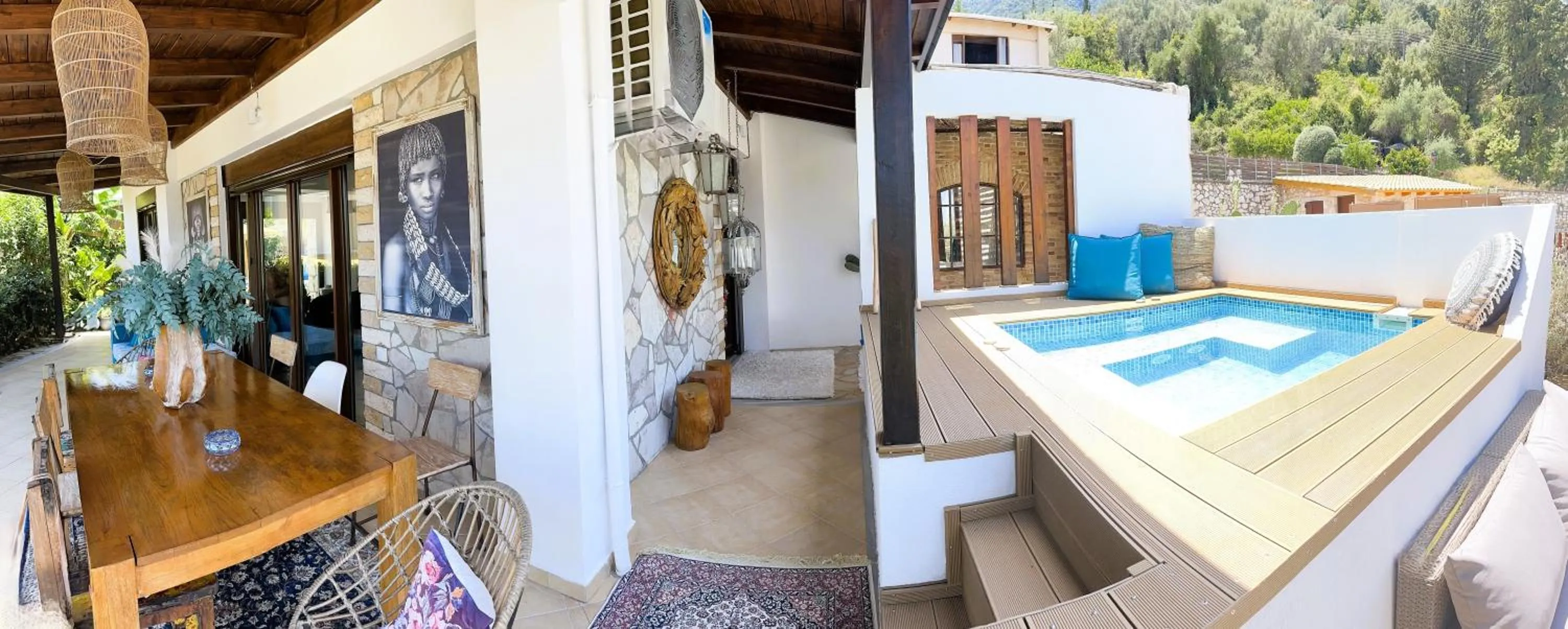 Hot Tub in Luxury Villa Athina