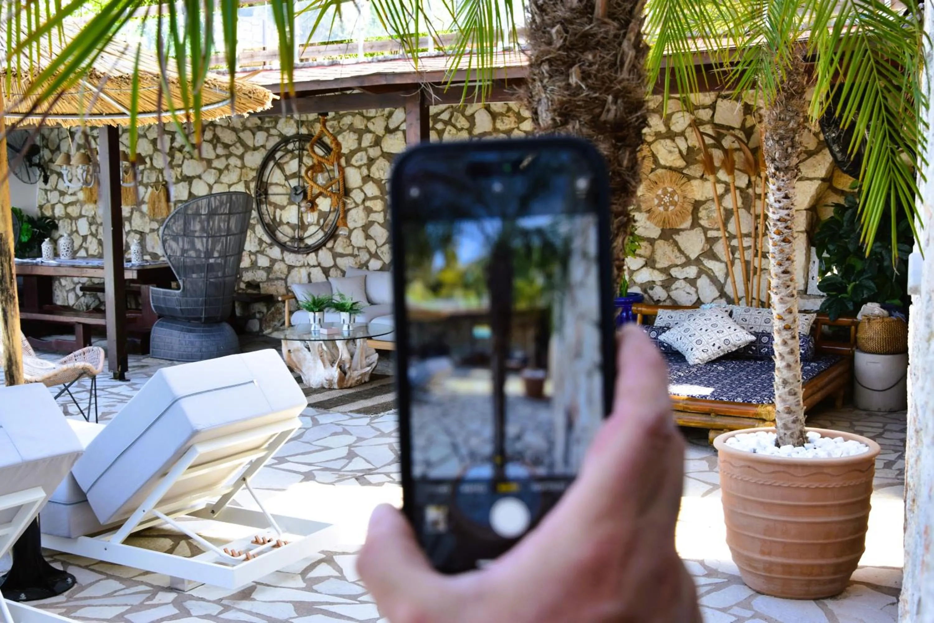 Seating area in Luxury Villa Athina