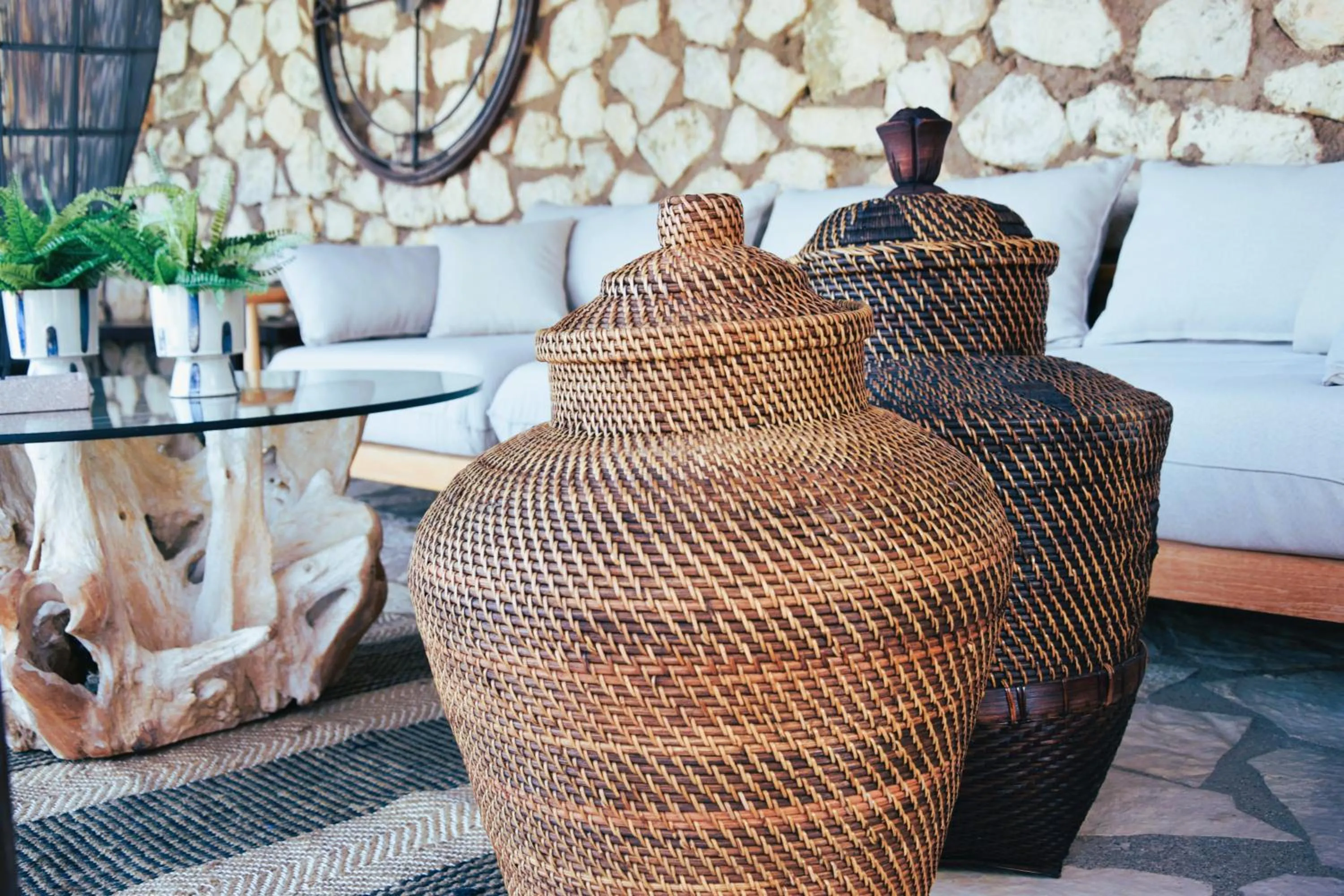 Seating area in Luxury Villa Athina