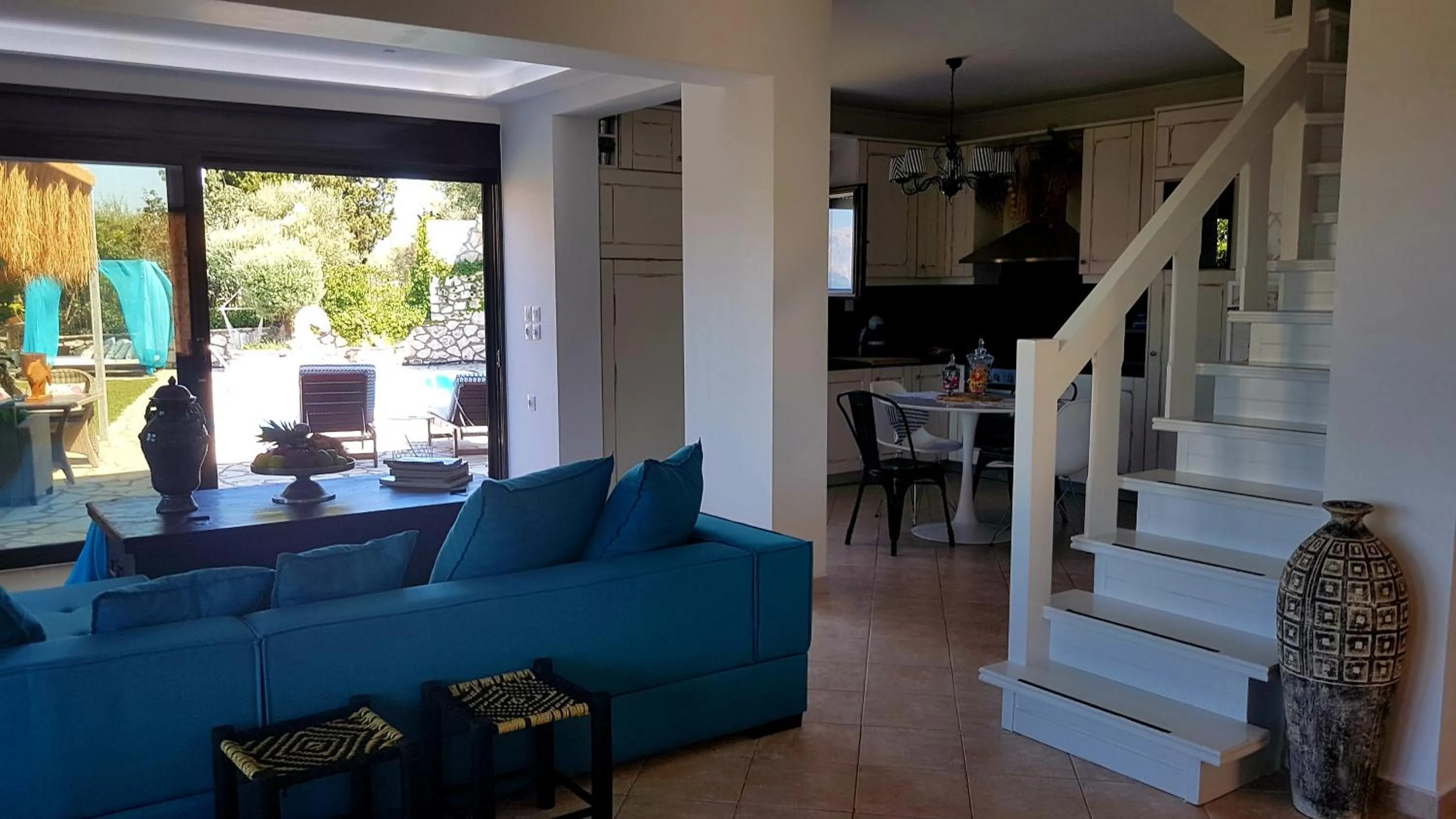 Kitchen or kitchenette in Luxury Villa Athina