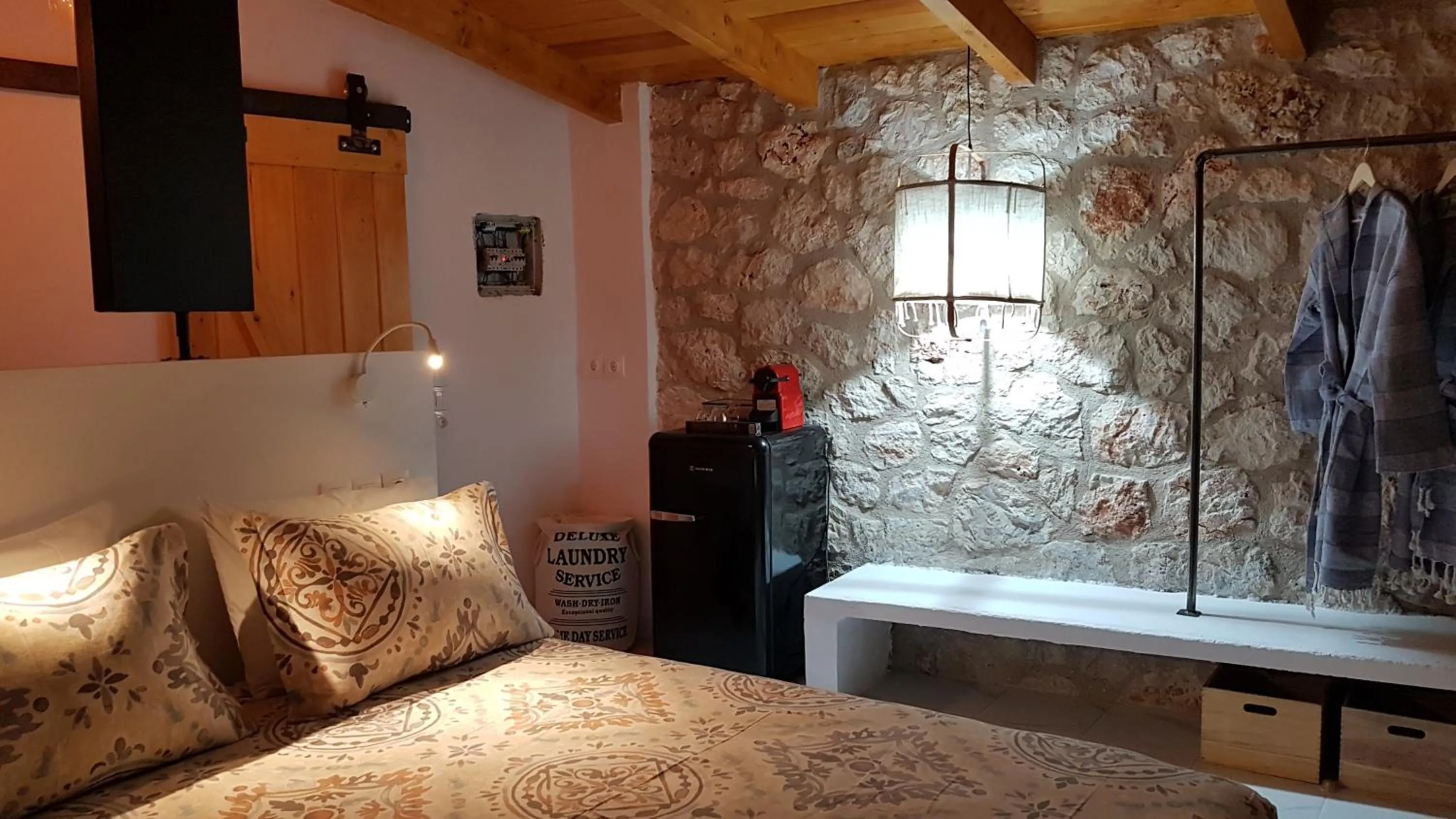 Bedroom, Bed in Luxury Villa Athina