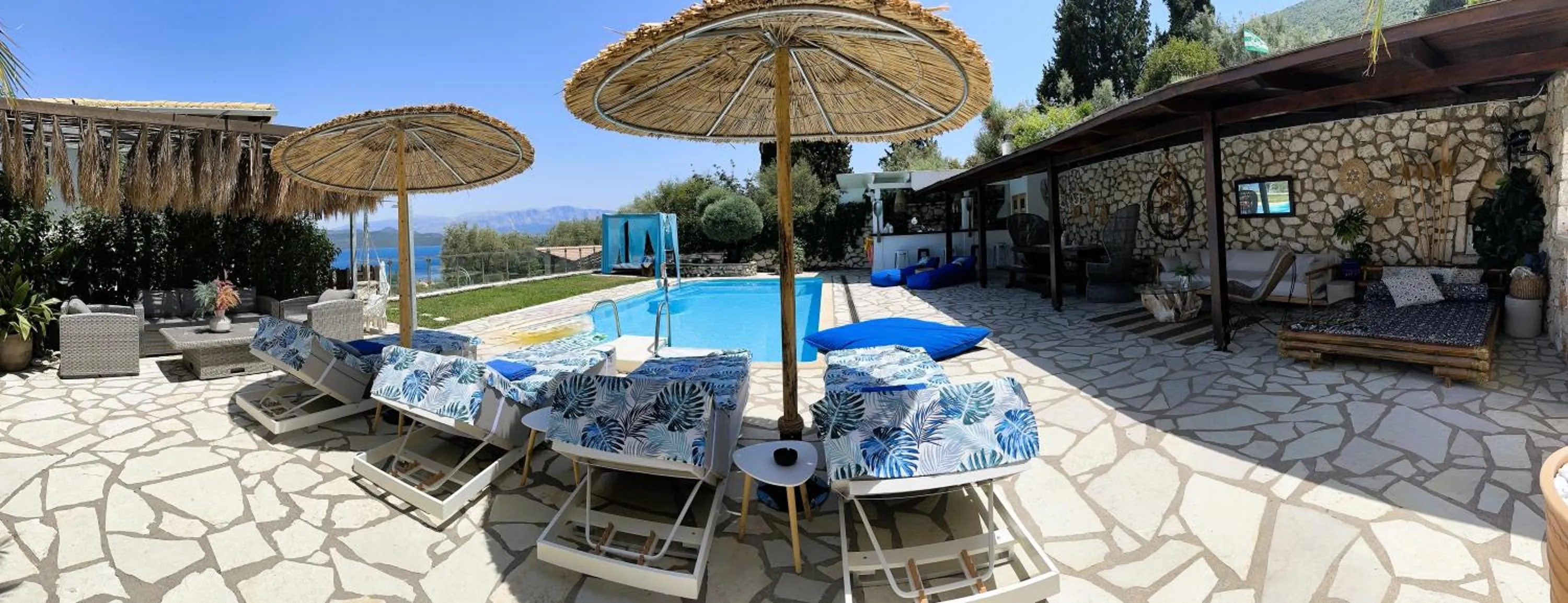BBQ facilities in Luxury Villa Athina