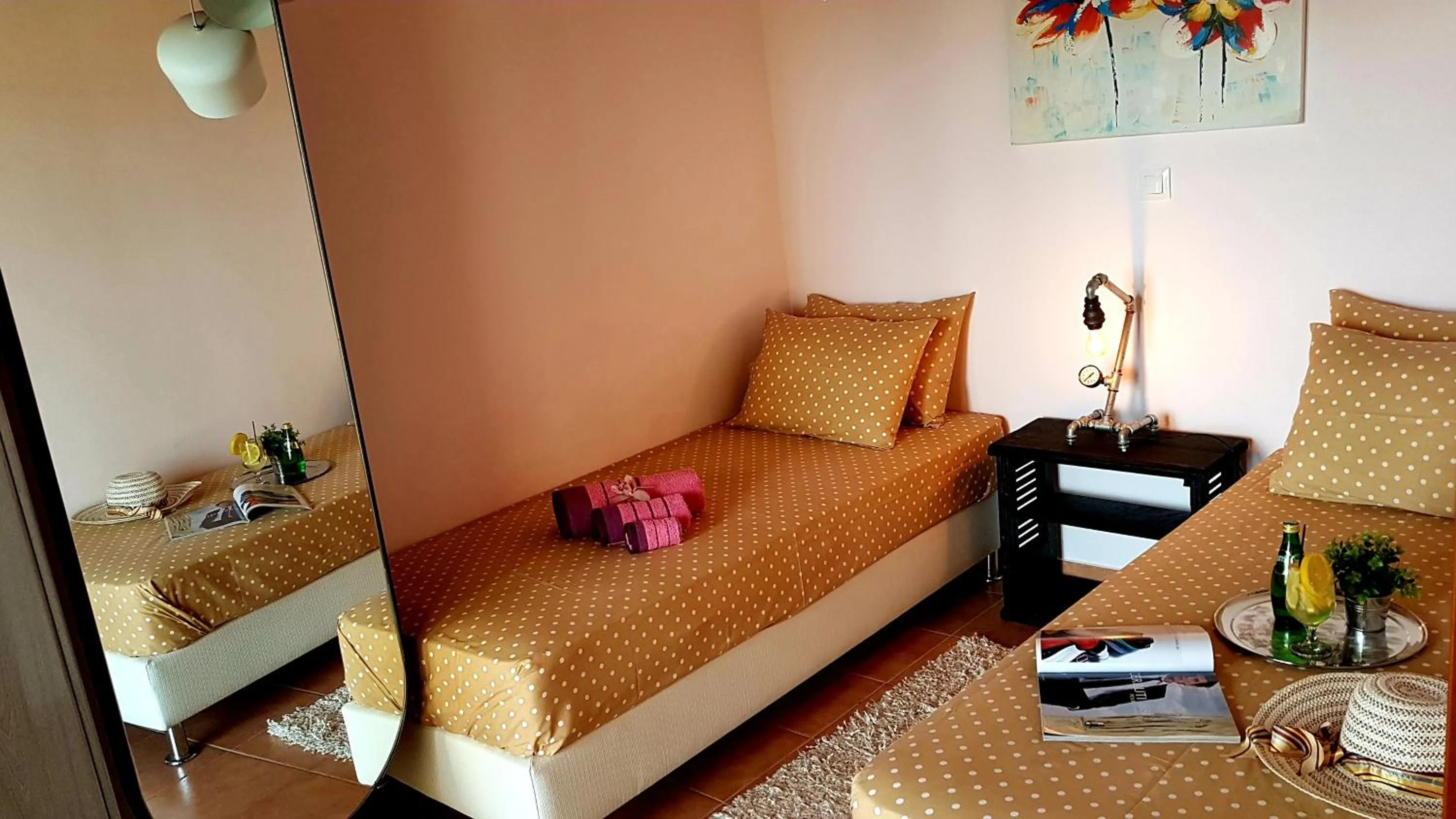 Balcony/Terrace, Bed in Luxury Villa Athina