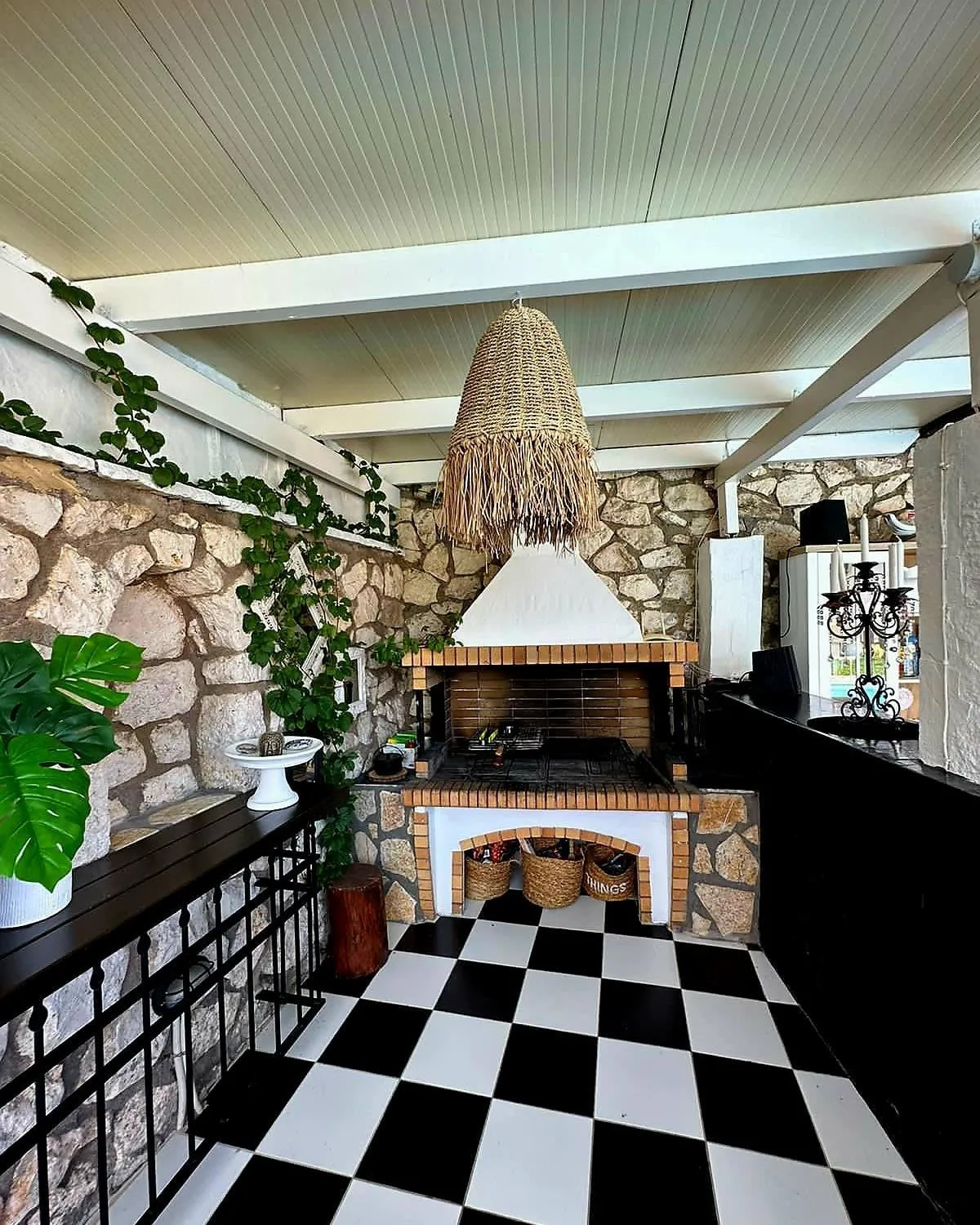 BBQ facilities in Luxury Villa Athina