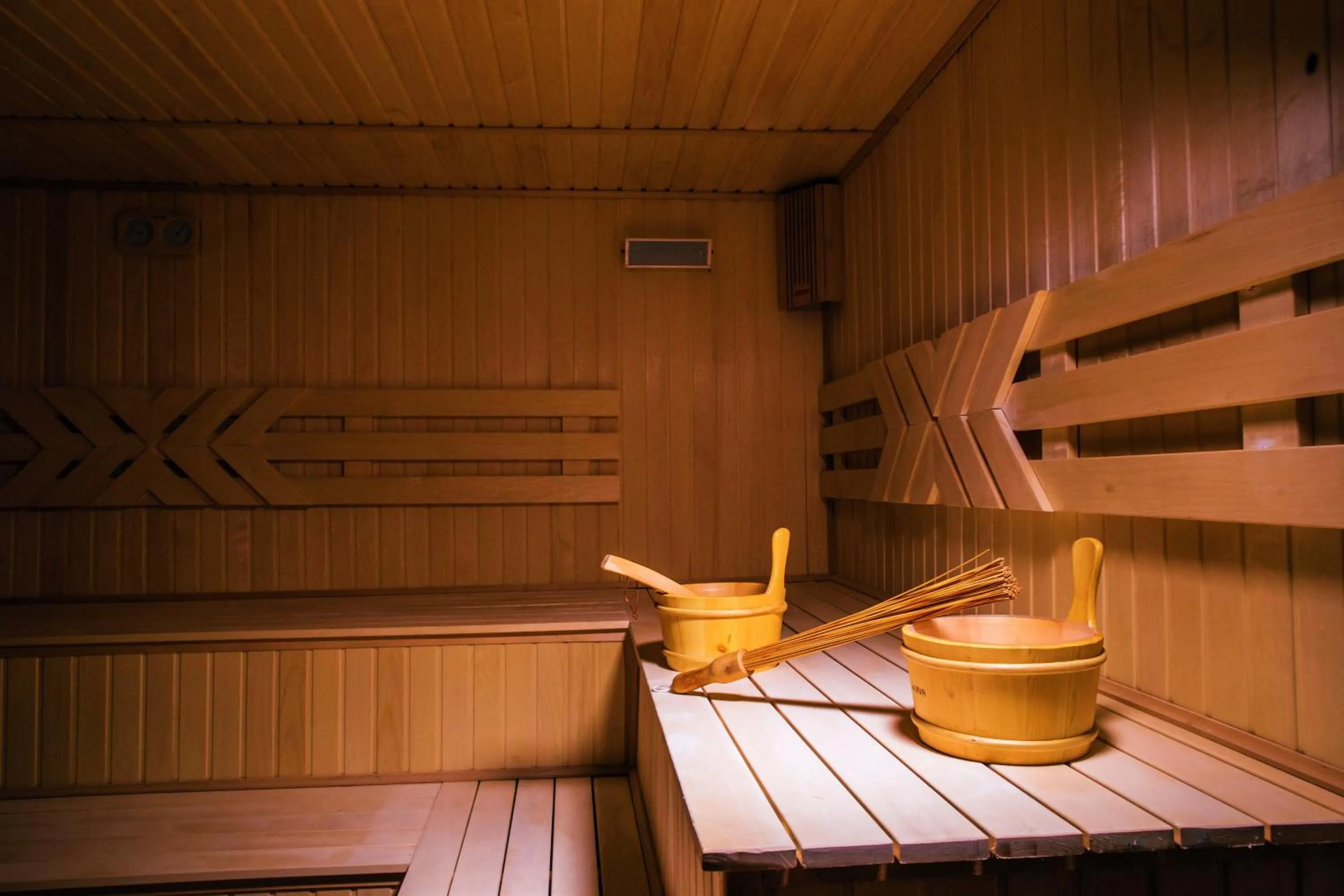 Sauna in Wyndham Baku