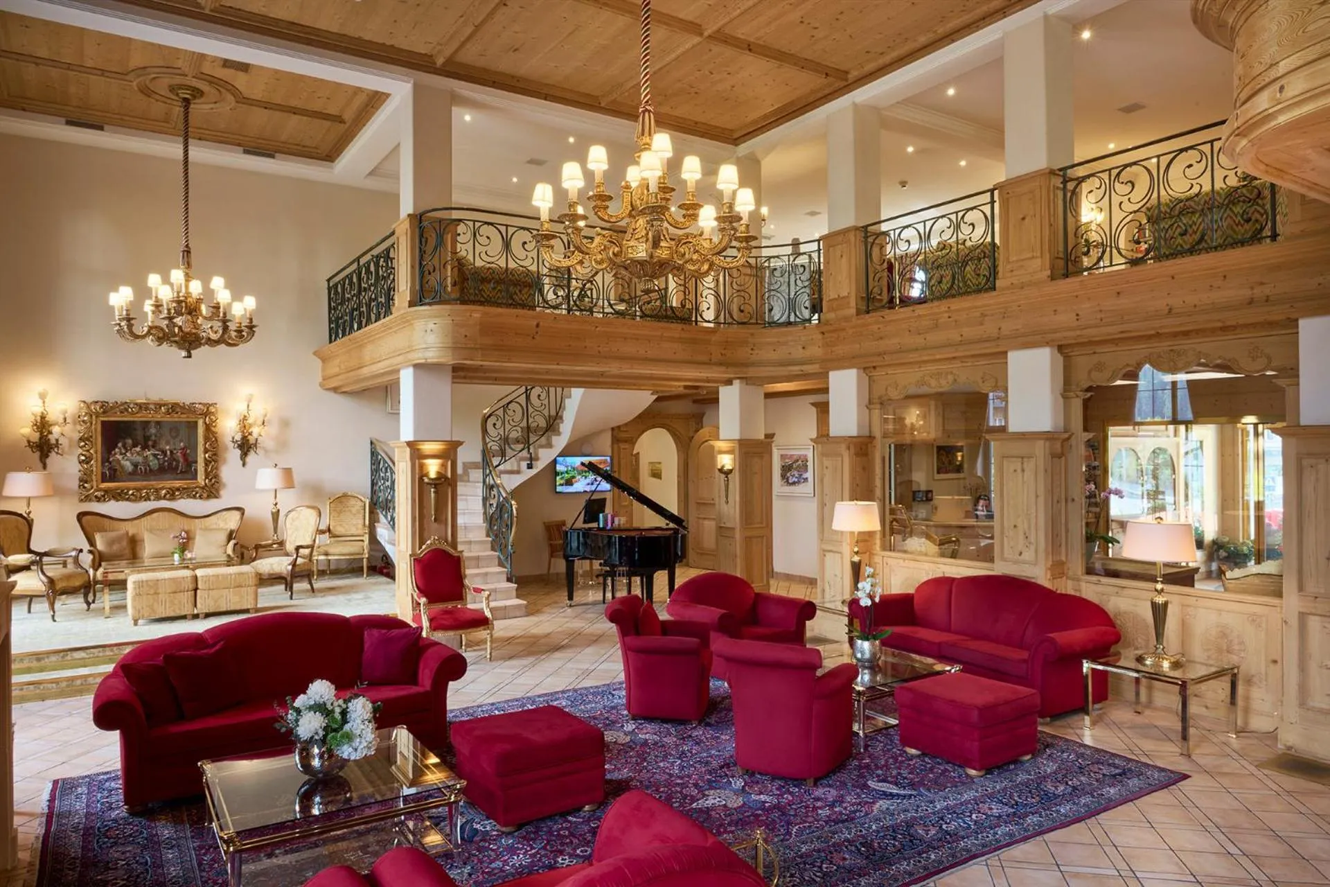 Lobby or reception in Hotel Vereina