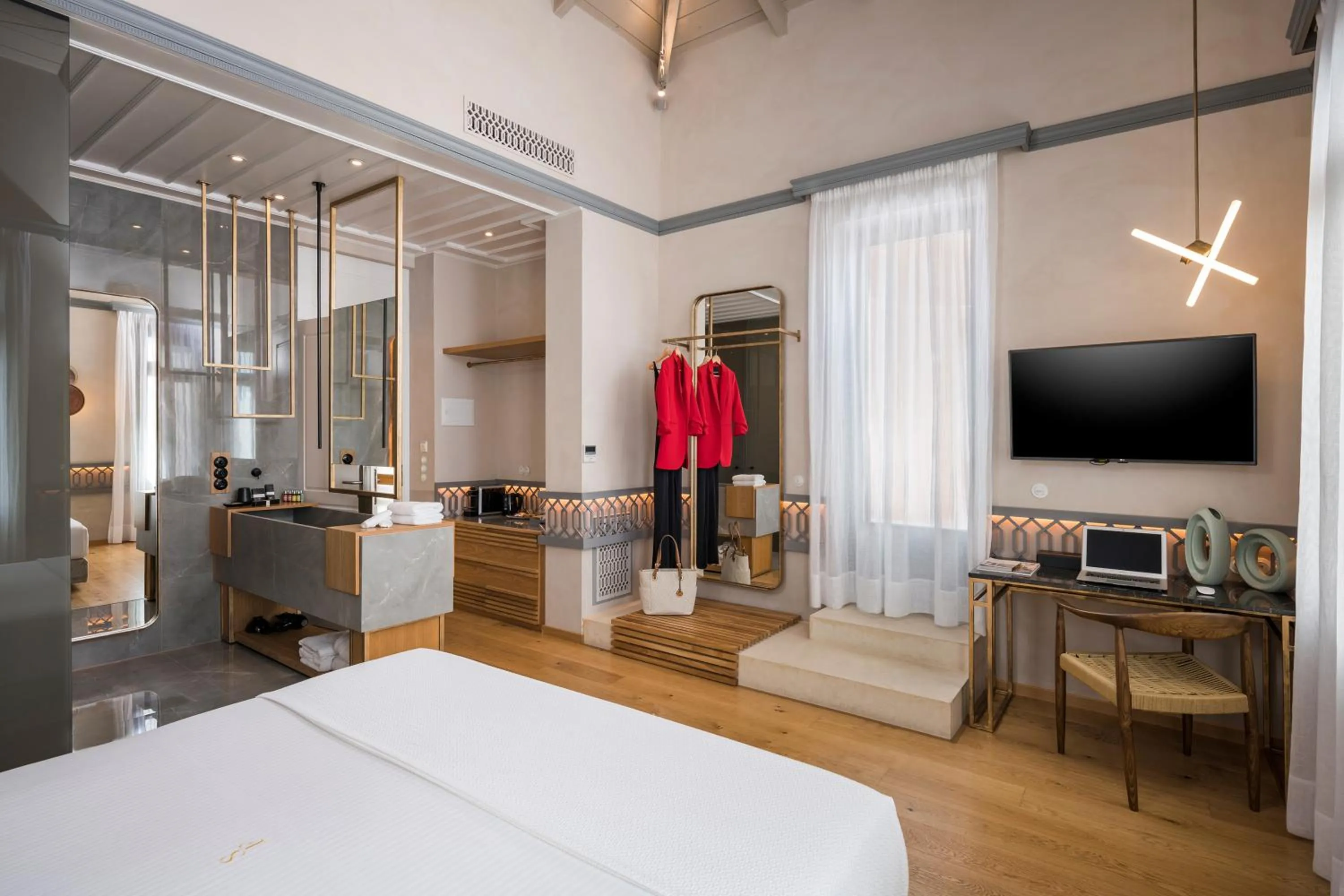 Bathroom, Bed in Scala de Faro