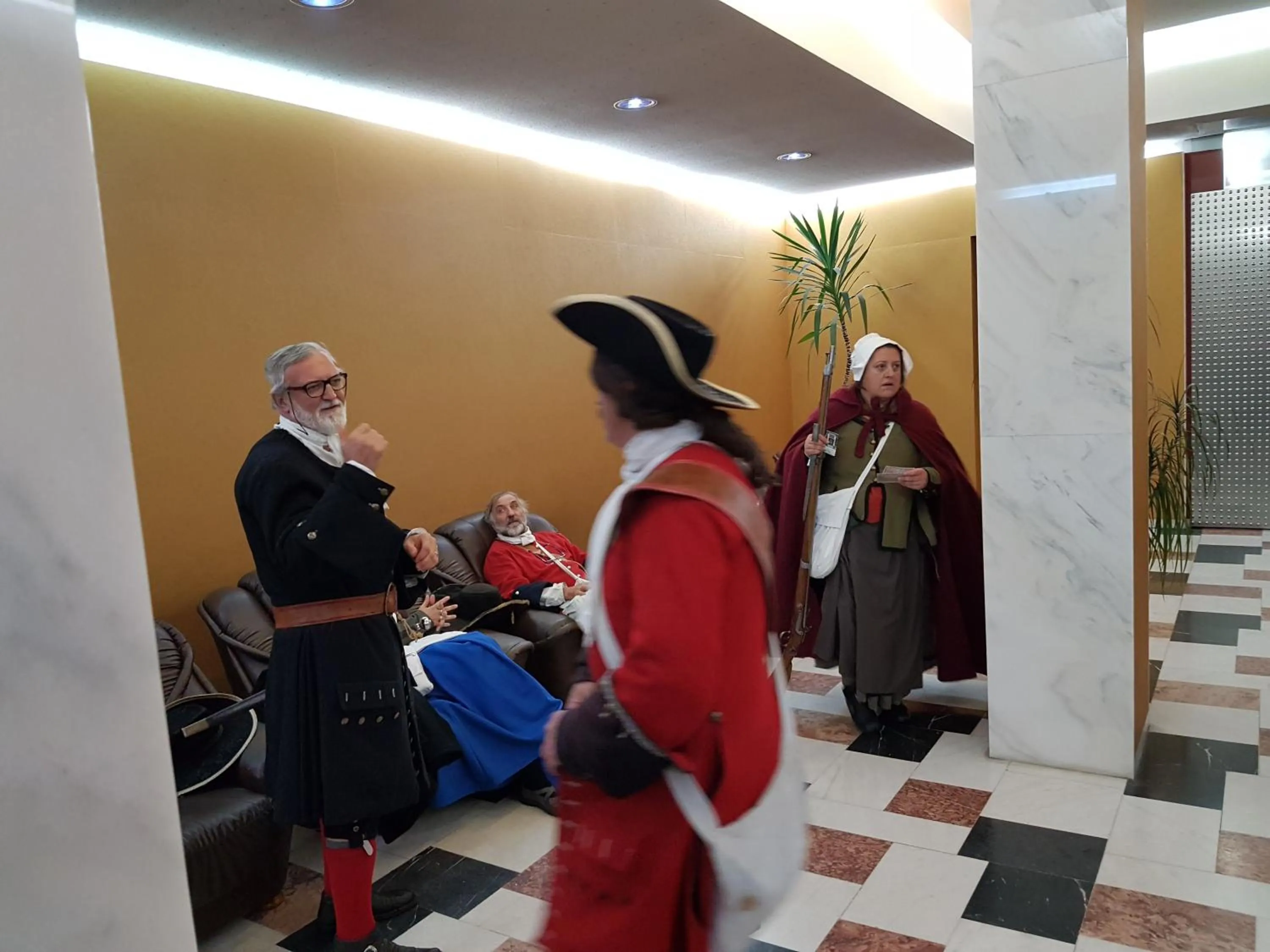 group of guests in Hotel Central