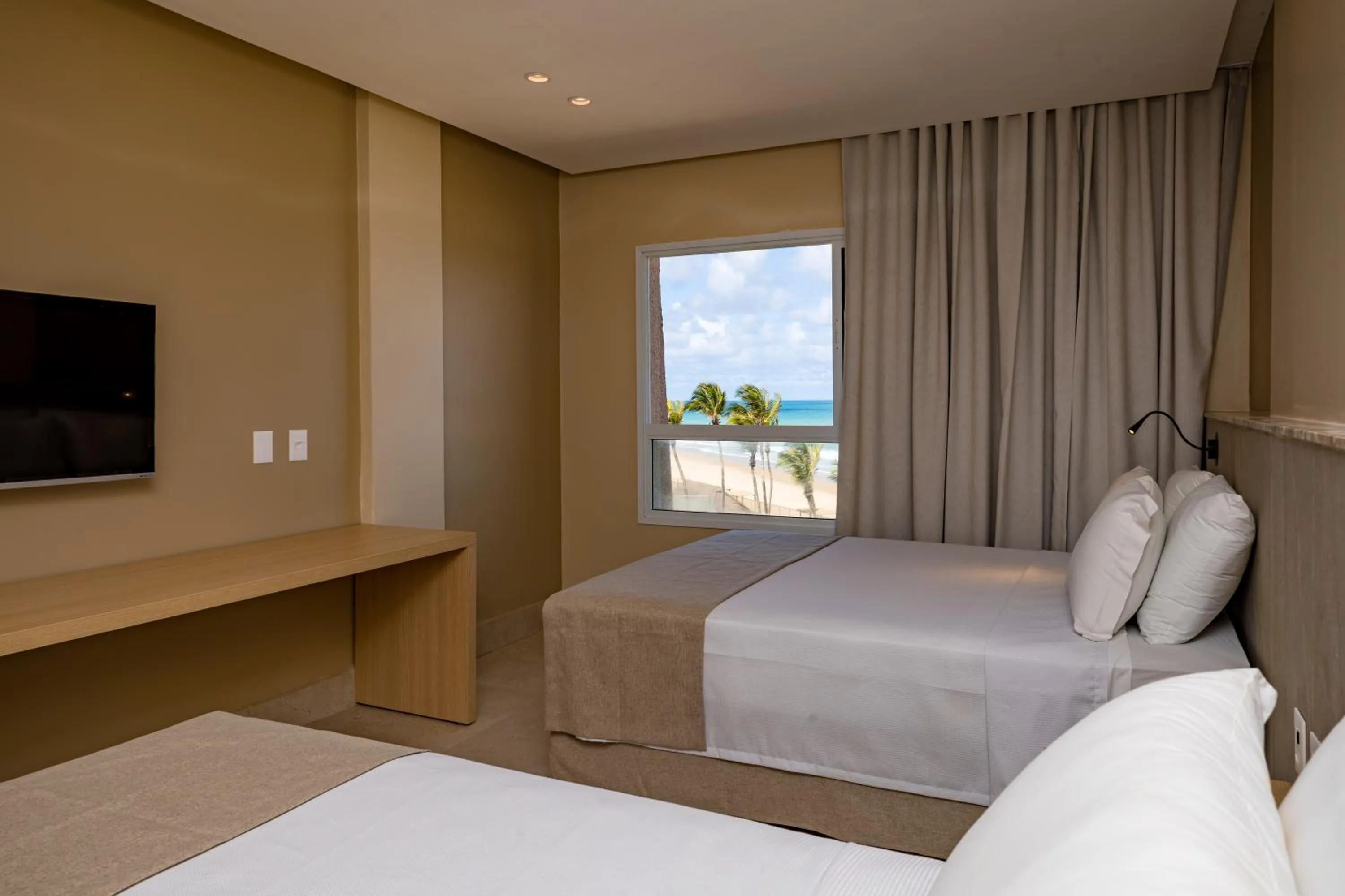 Sea view, Bed in Costeira Palace Beach Resort All Inclusive