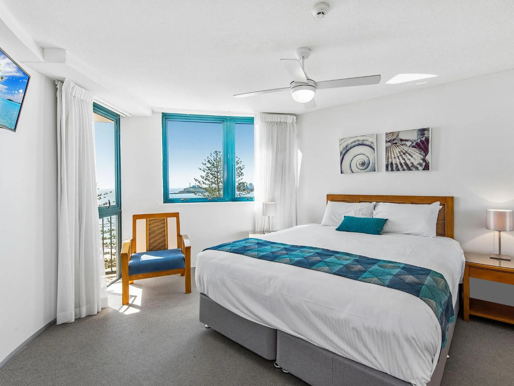 Bed in Peninsular Beachfront Resort