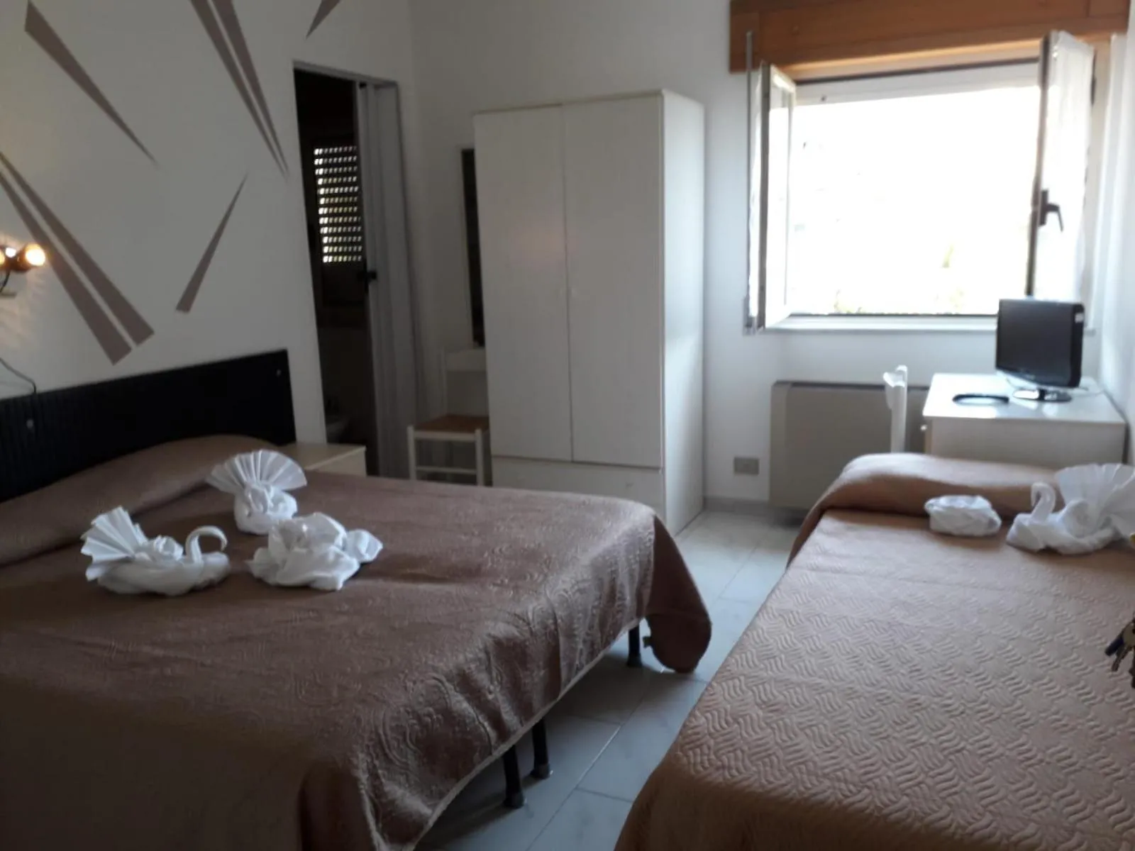 Bed in Hotel Santa Caterina