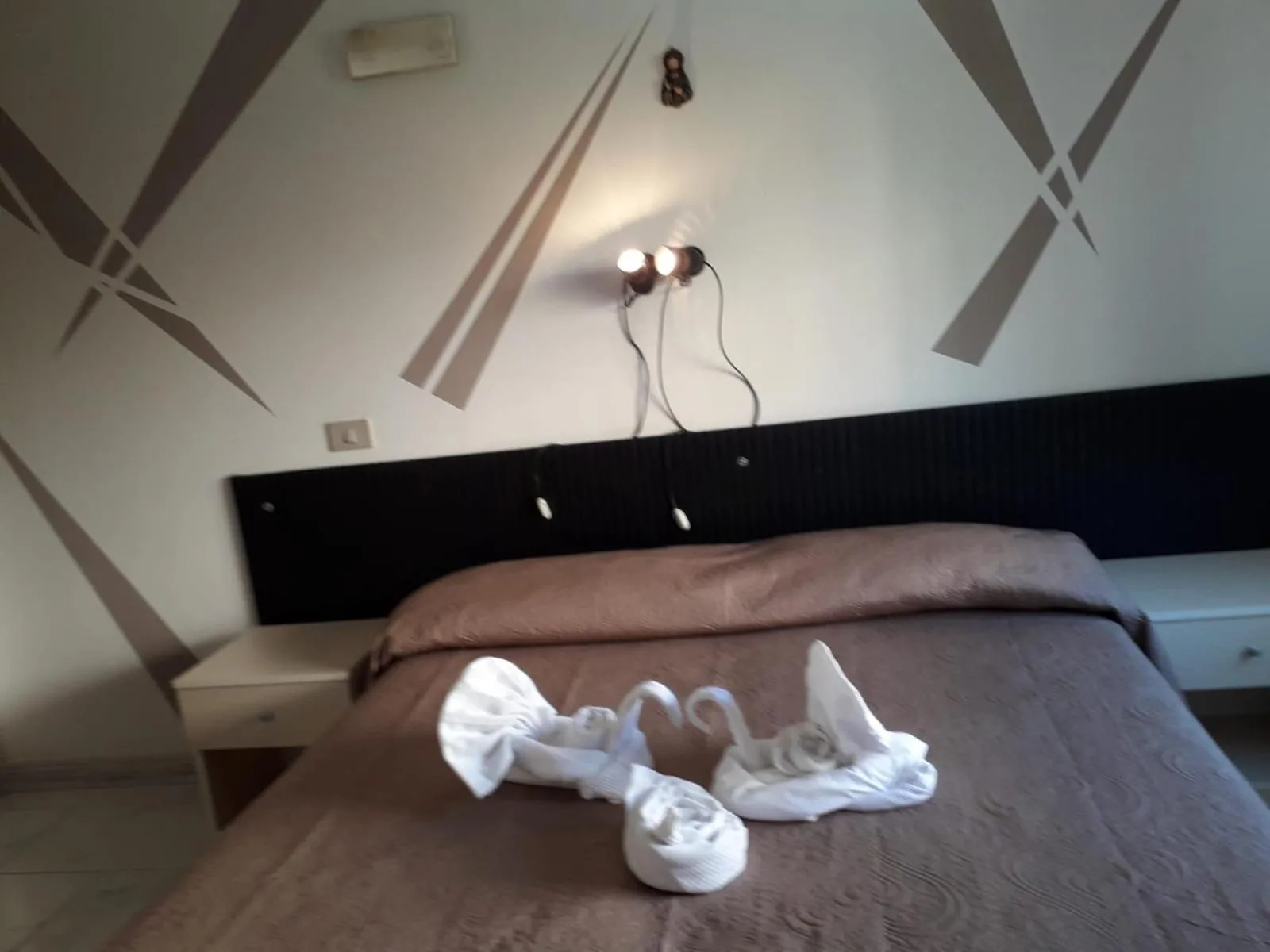 Bed in Hotel Santa Caterina