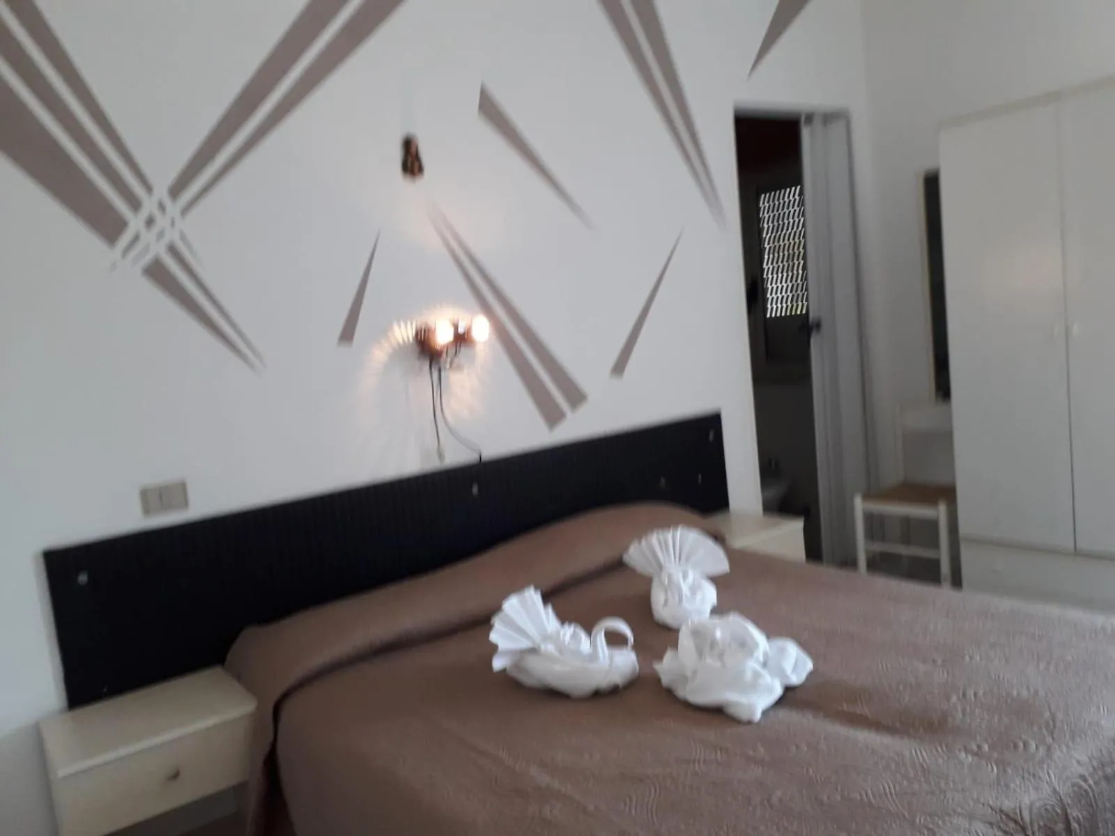 Bed in Hotel Santa Caterina