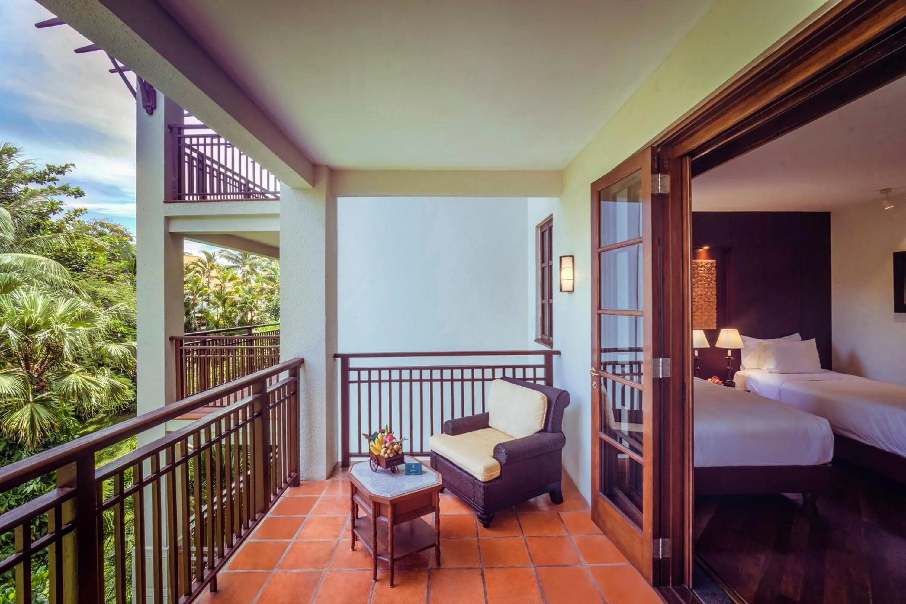 Balcony/Terrace, Bed in Furama Resort Danang
