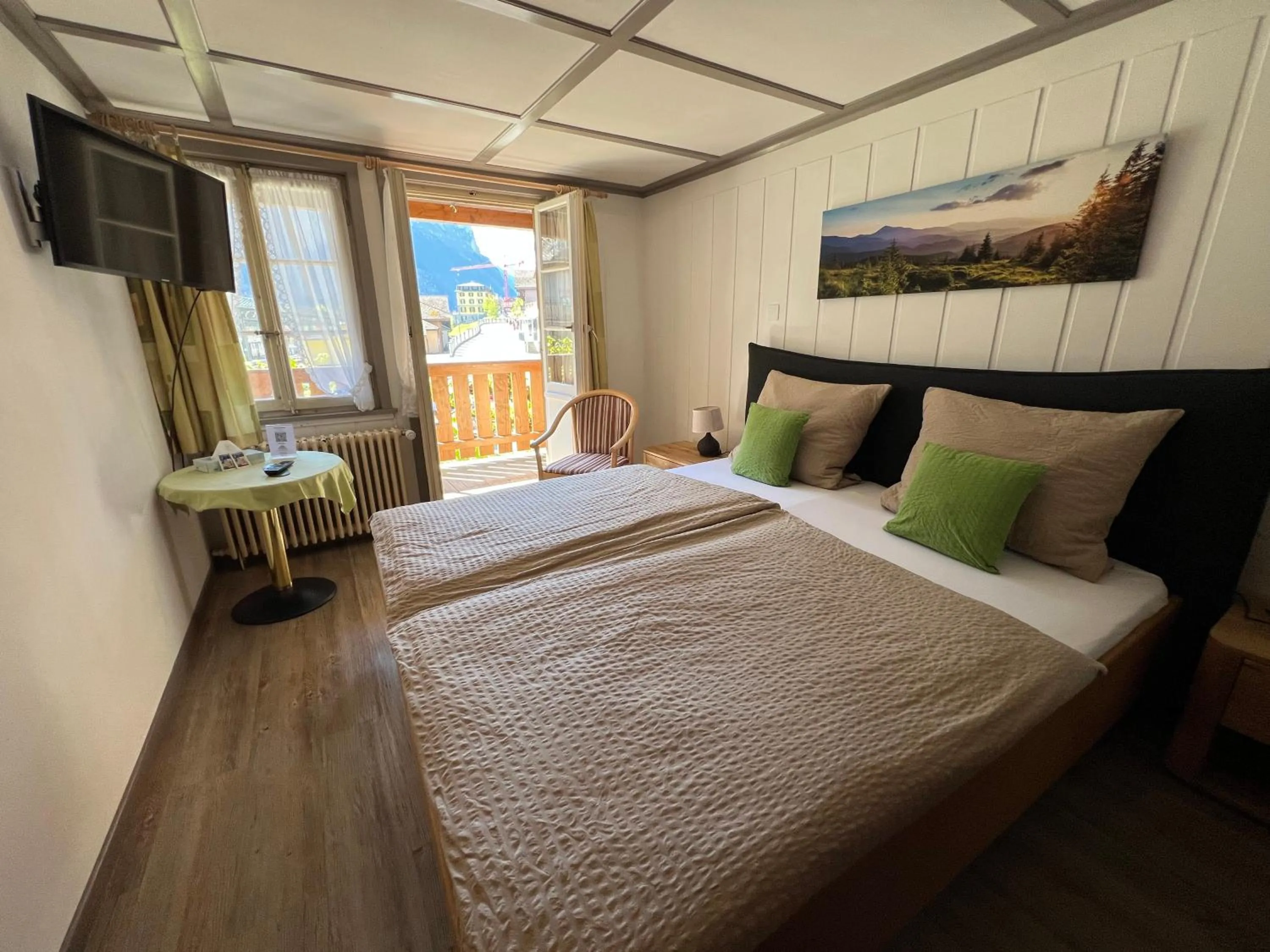 Bed in Hotel Steinbock