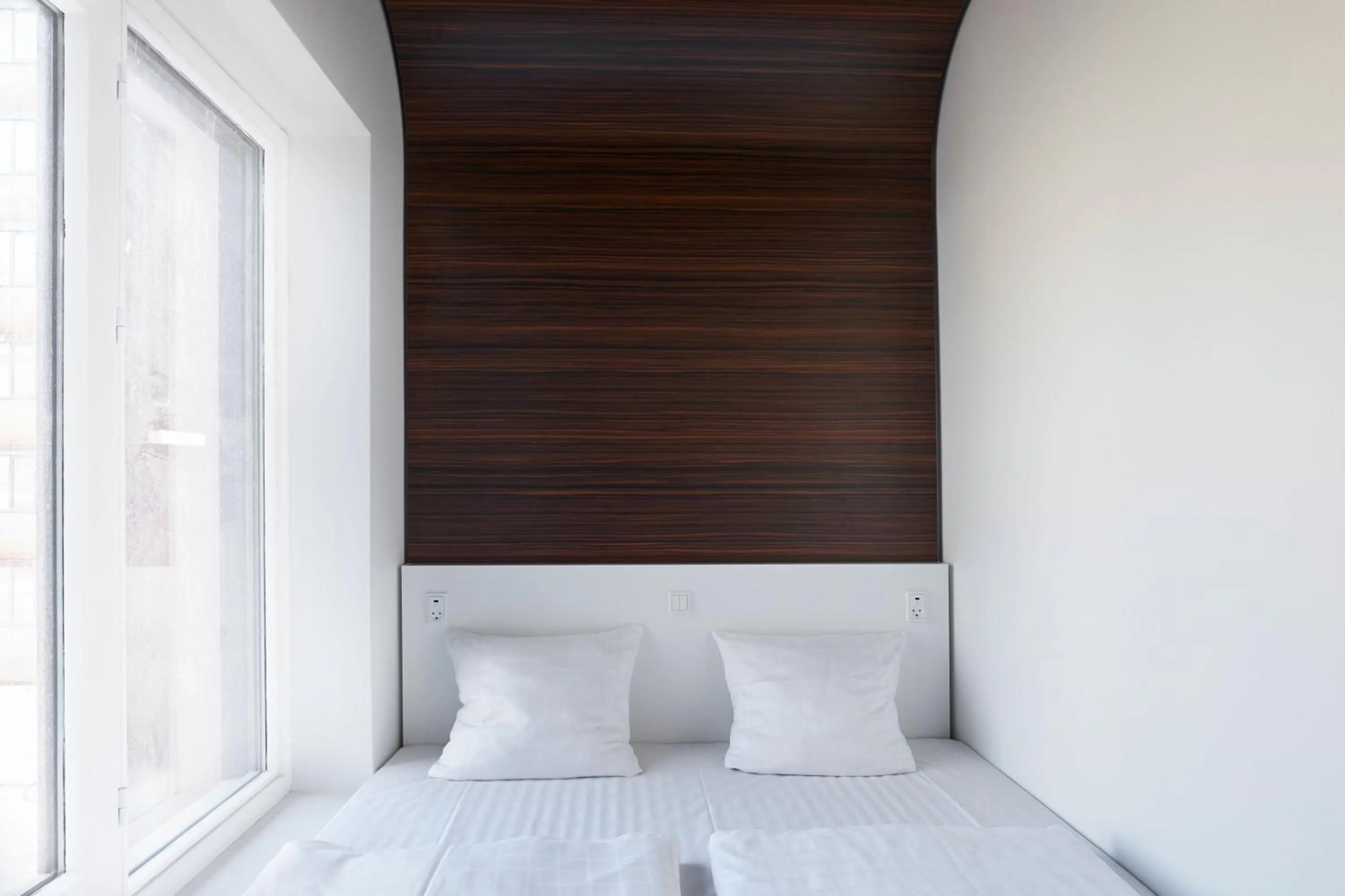 Bed in Steel House Copenhagen