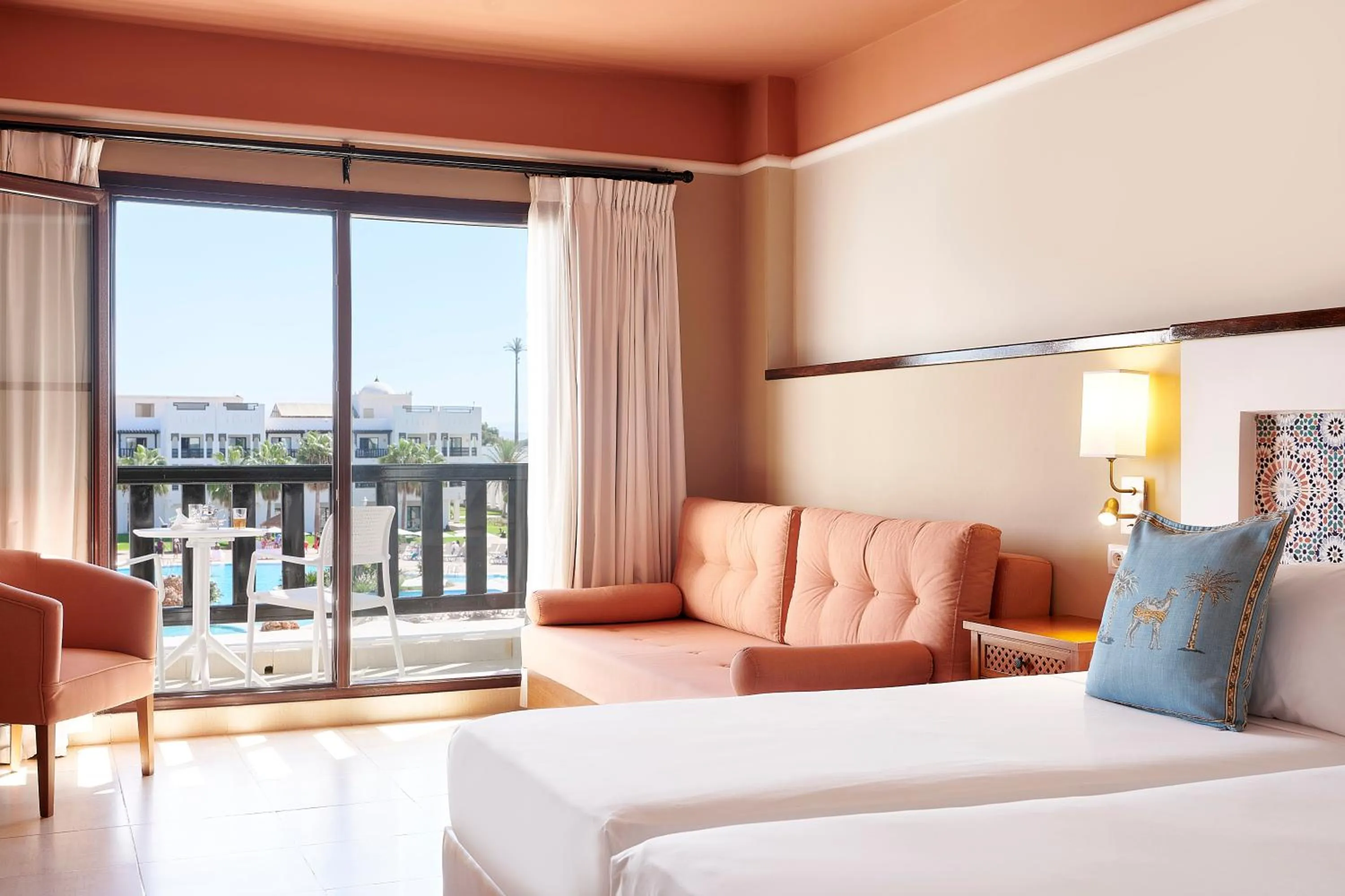 Pool view, Bed in Iberostar Waves Saidia