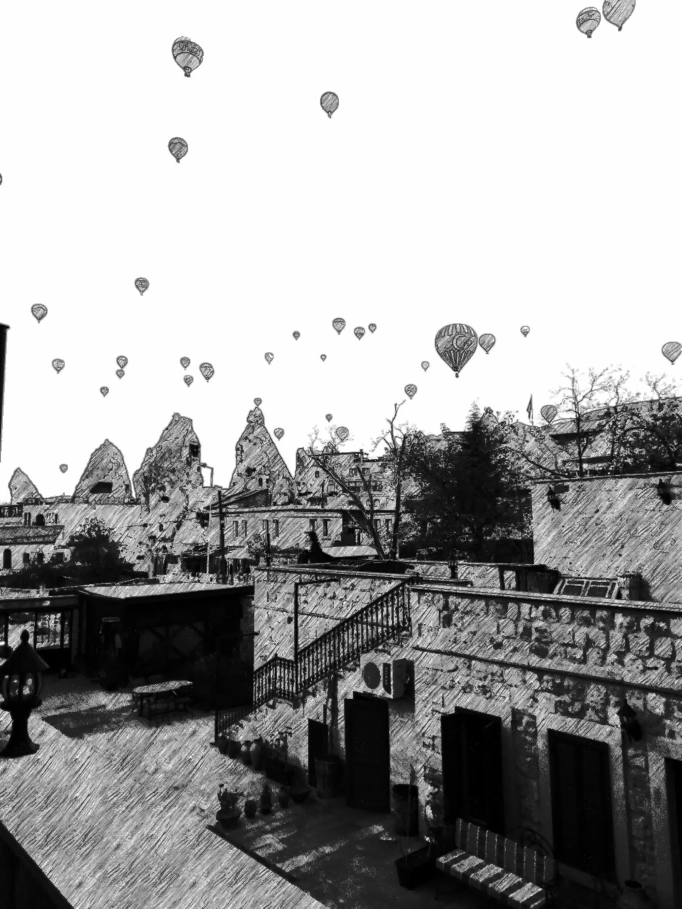 Natural landscape in Guzide Cave Hotel