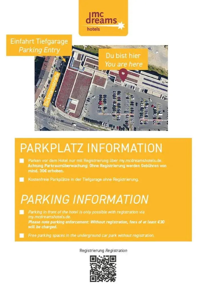 Parking in McDreams Hotel Essen Parking in McDreams Hotel Essen