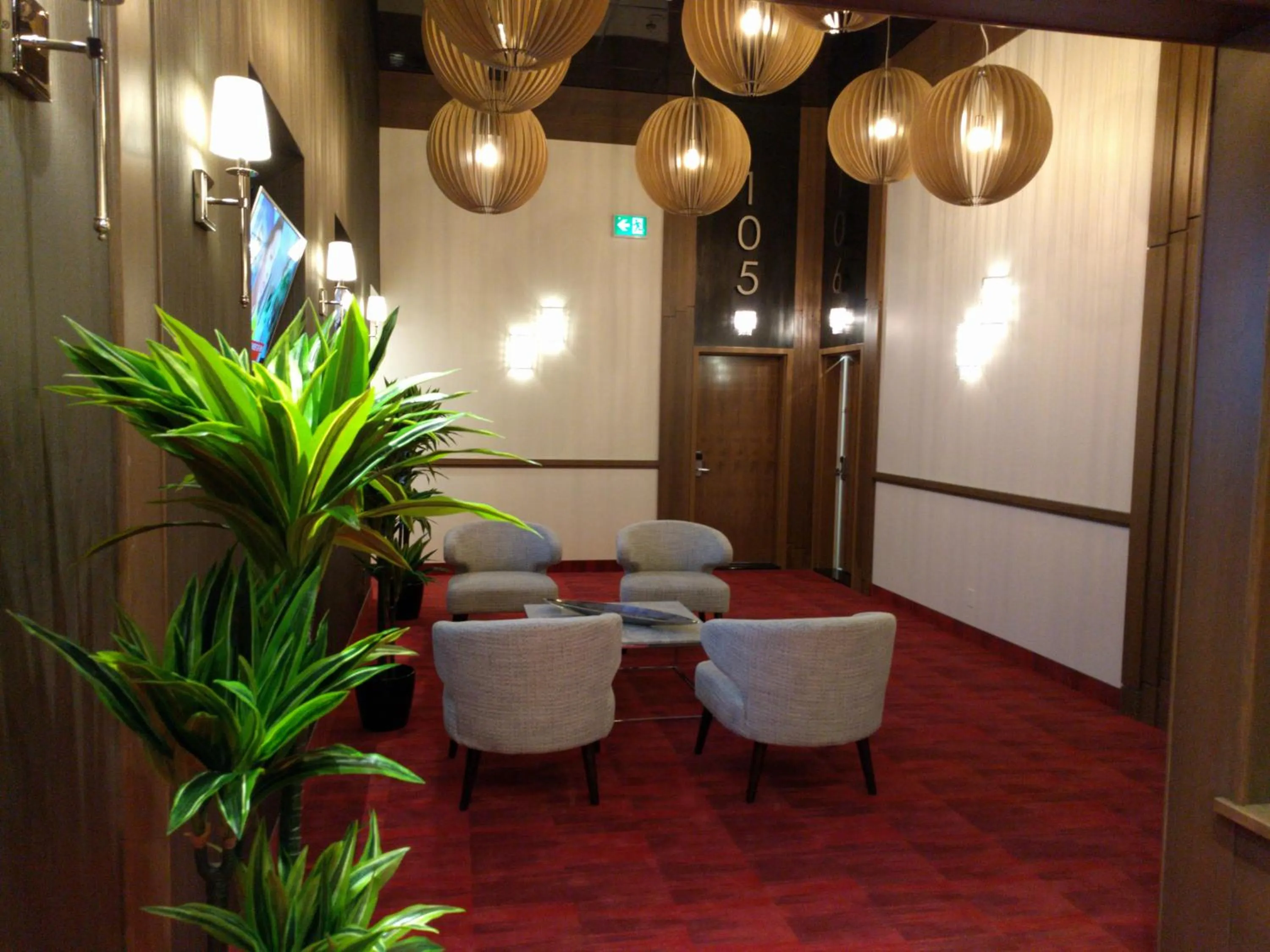 Lobby or reception in Hotel Manoir Morgan