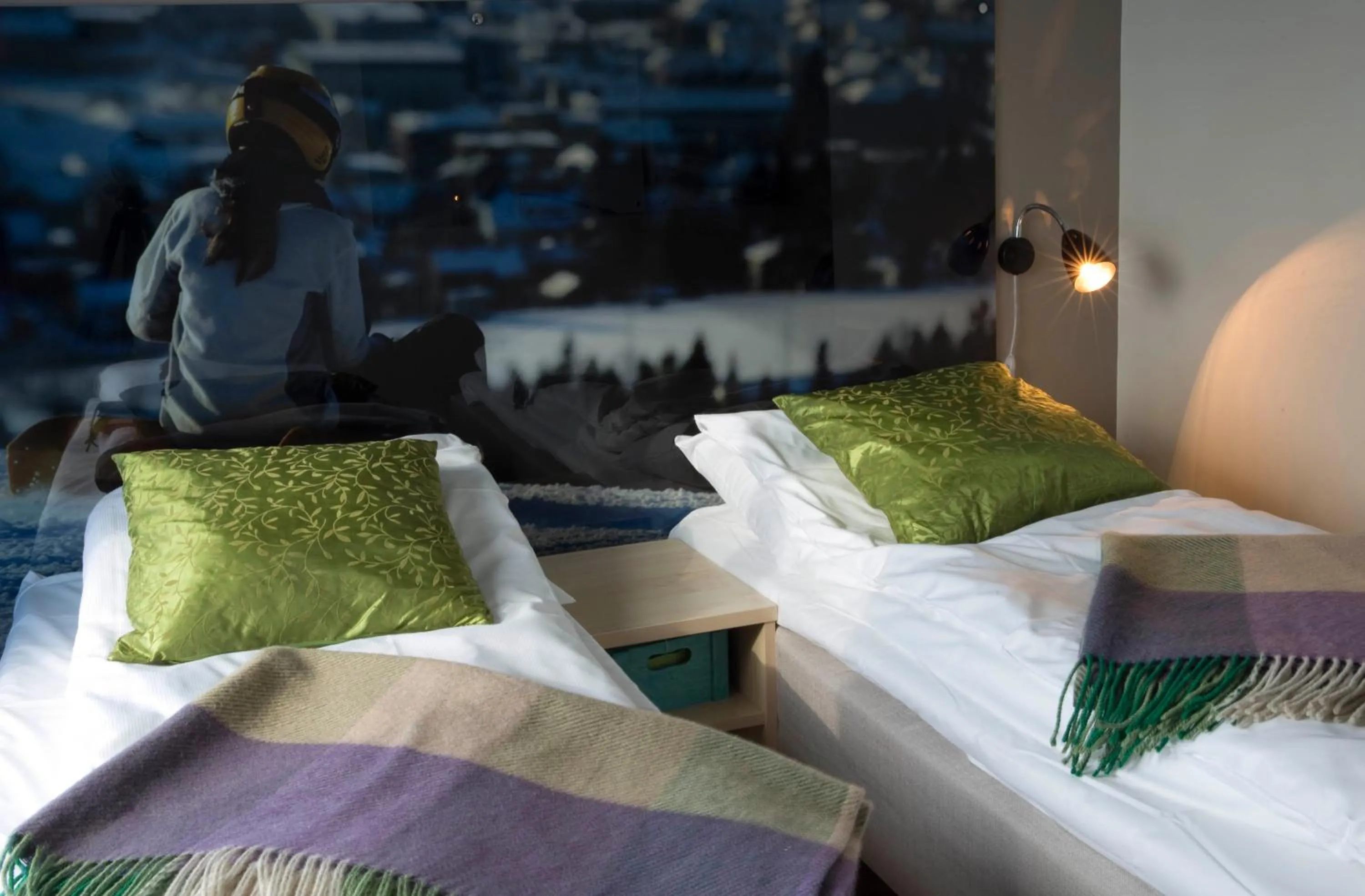 Bed in Stasjonen Hotel