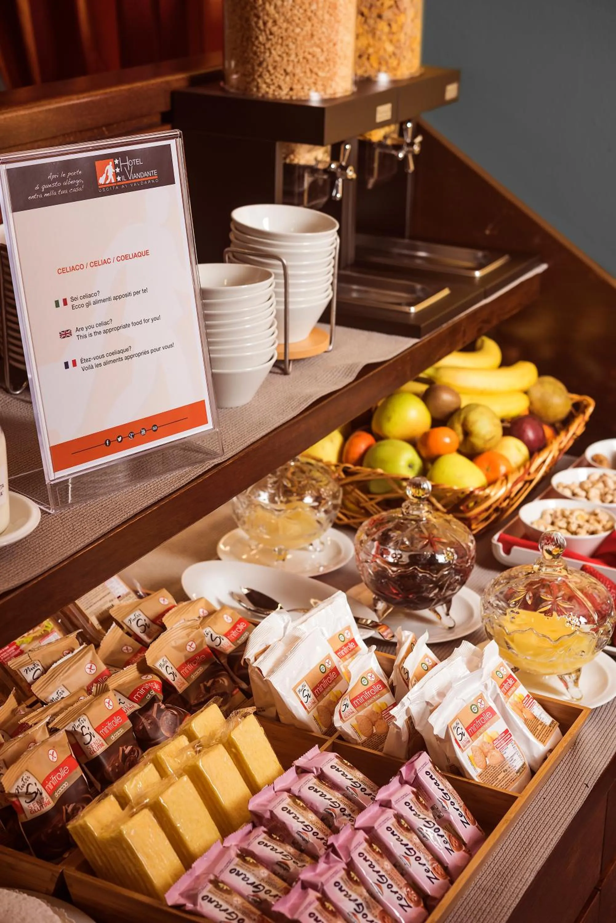 Continental breakfast in Hotel Il Viandante