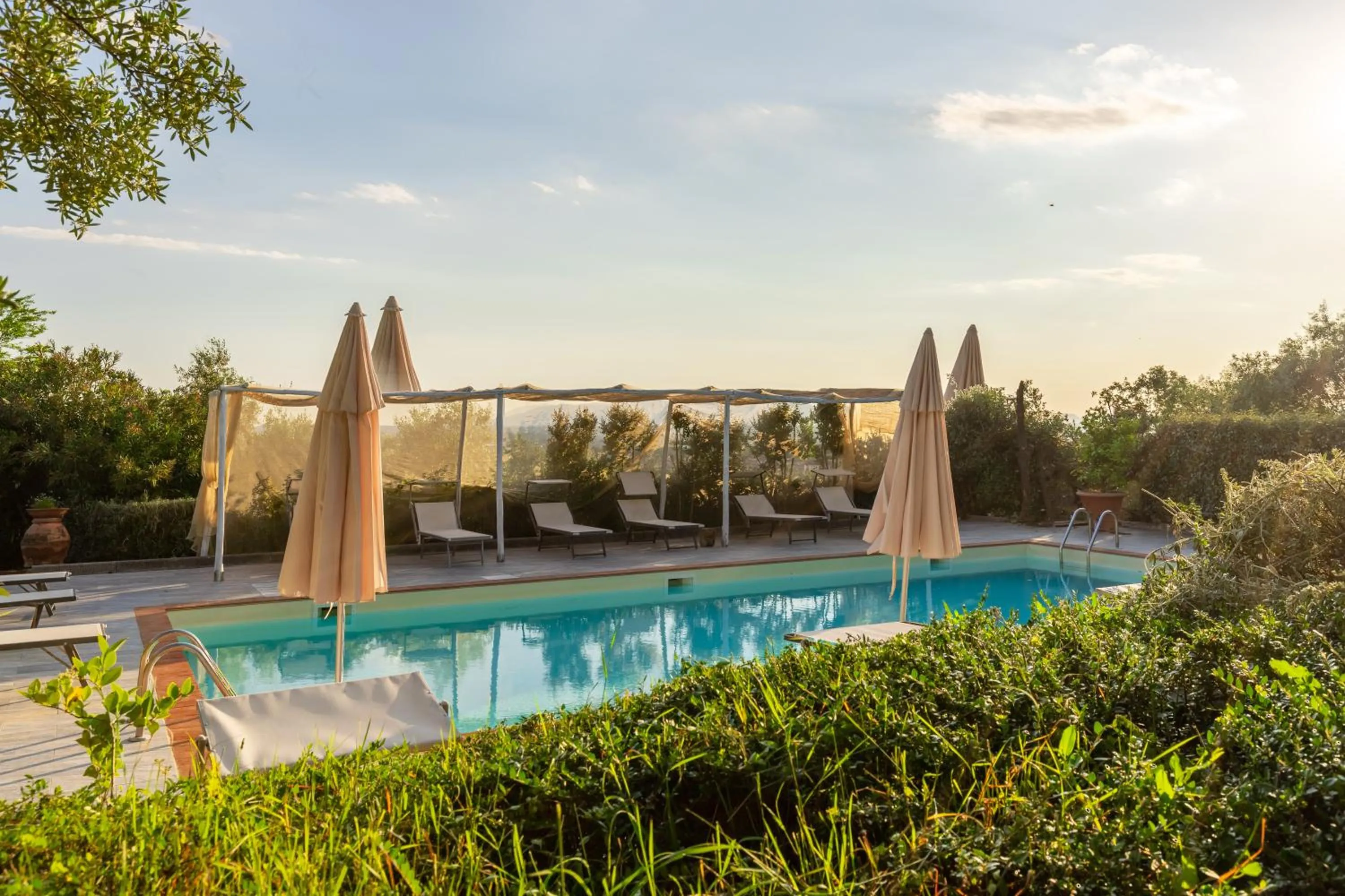 Pool view in La Casa Medioevale