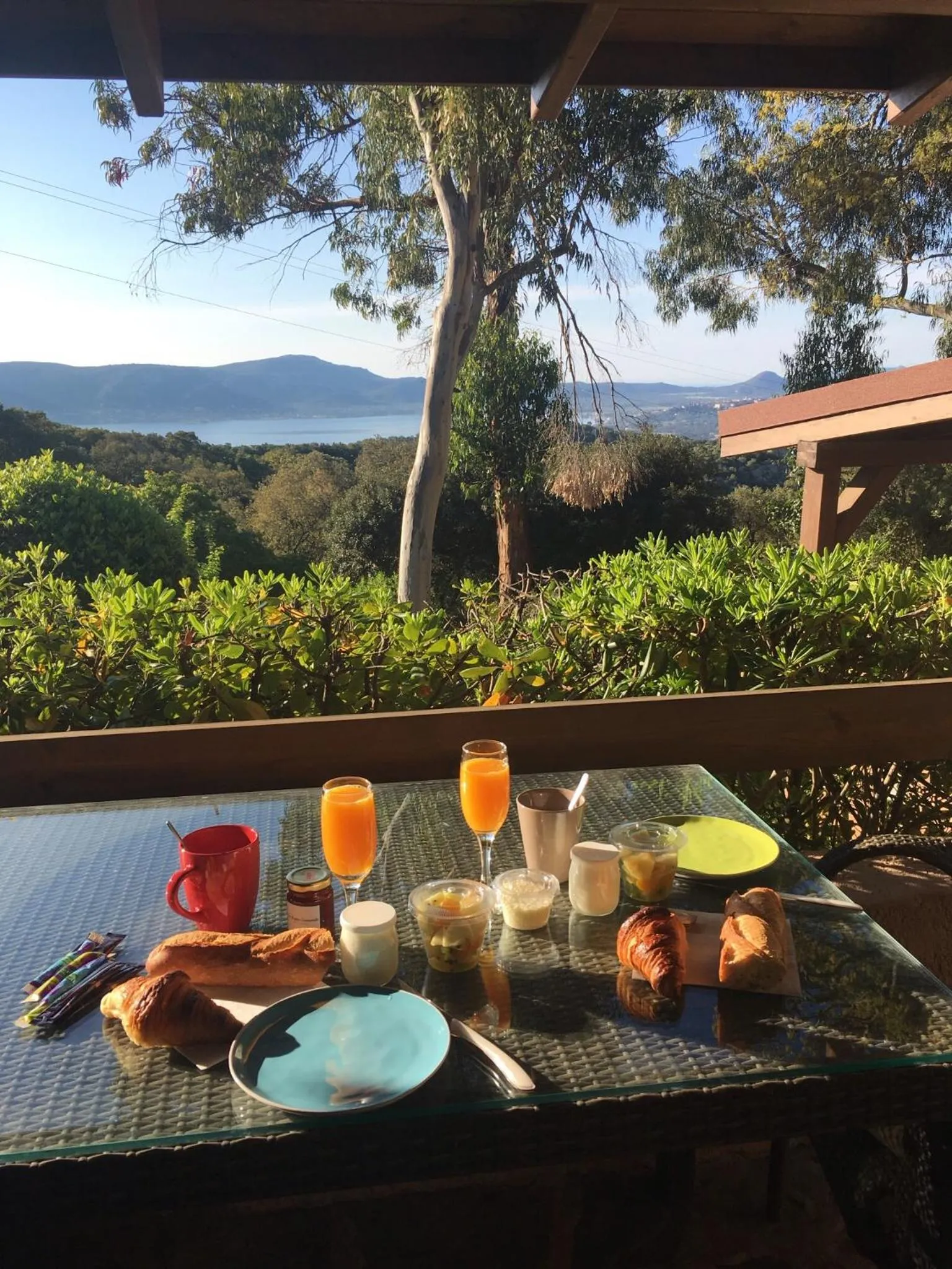 Continental breakfast in Hotel Les Hauts de Porto-Vecchio