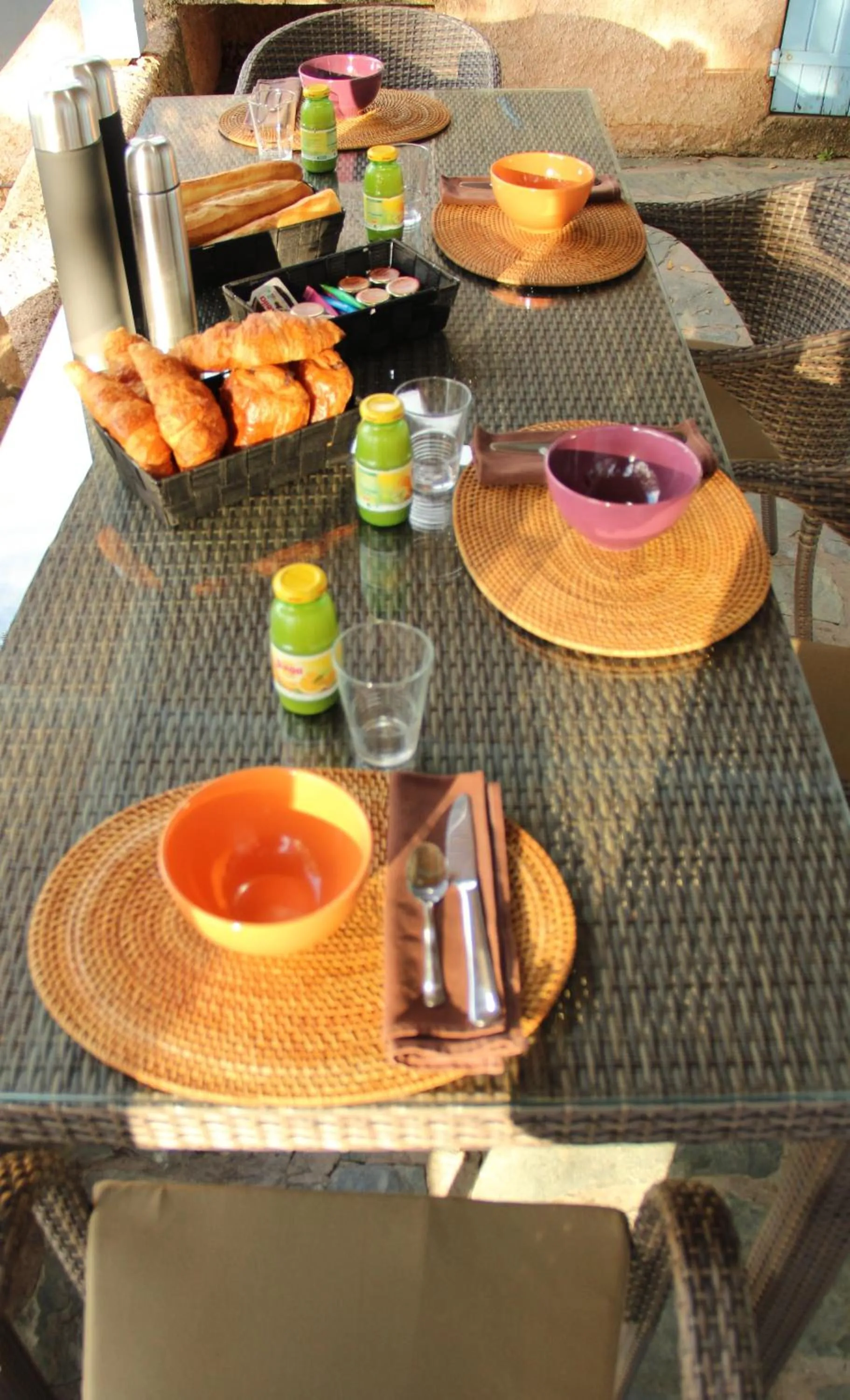 Continental breakfast in Hotel Les Hauts de Porto-Vecchio