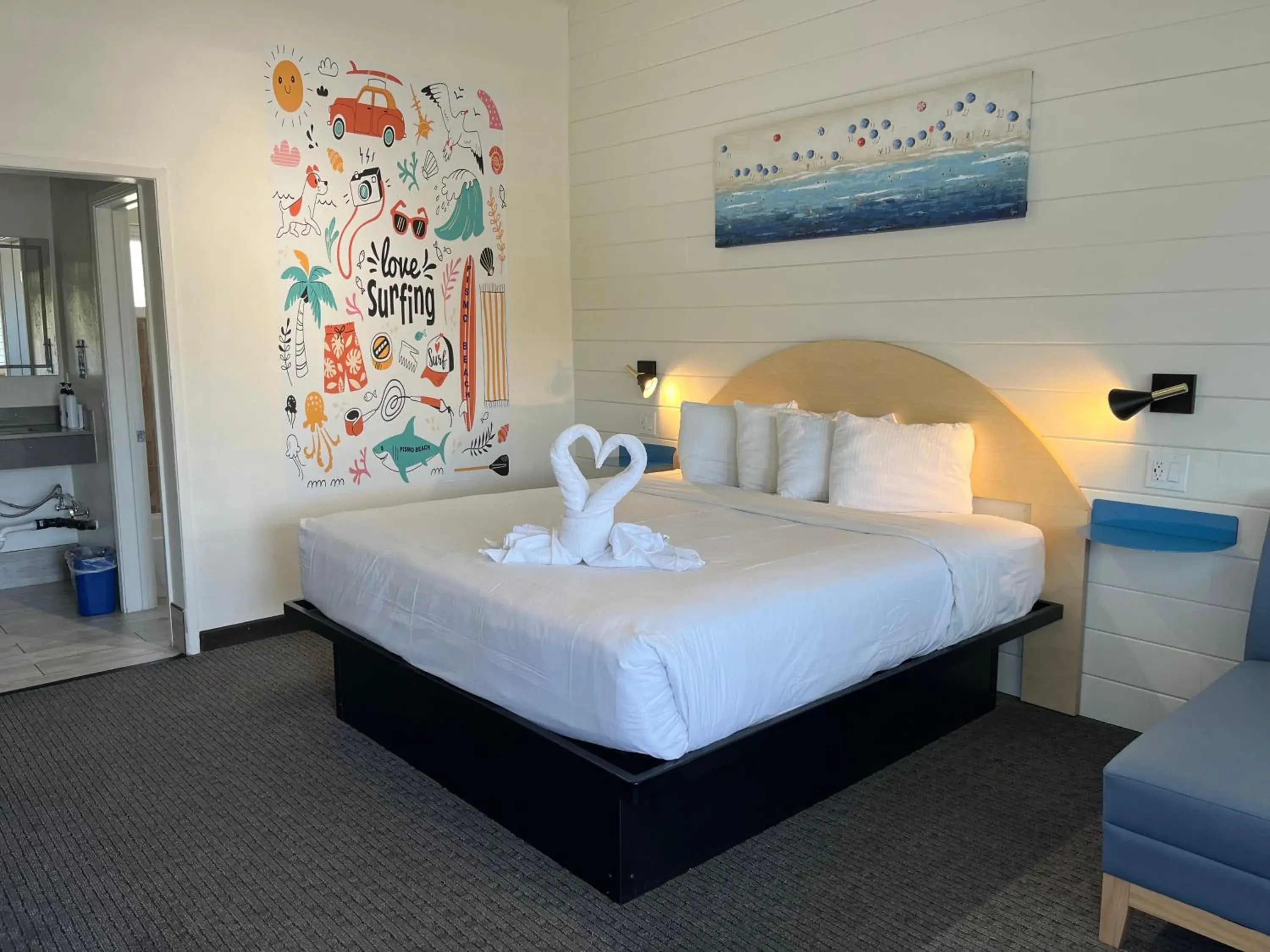 Bedroom, Bed in Ocean Palms Motel Bedroom, Bed in Ocean Palms Motel