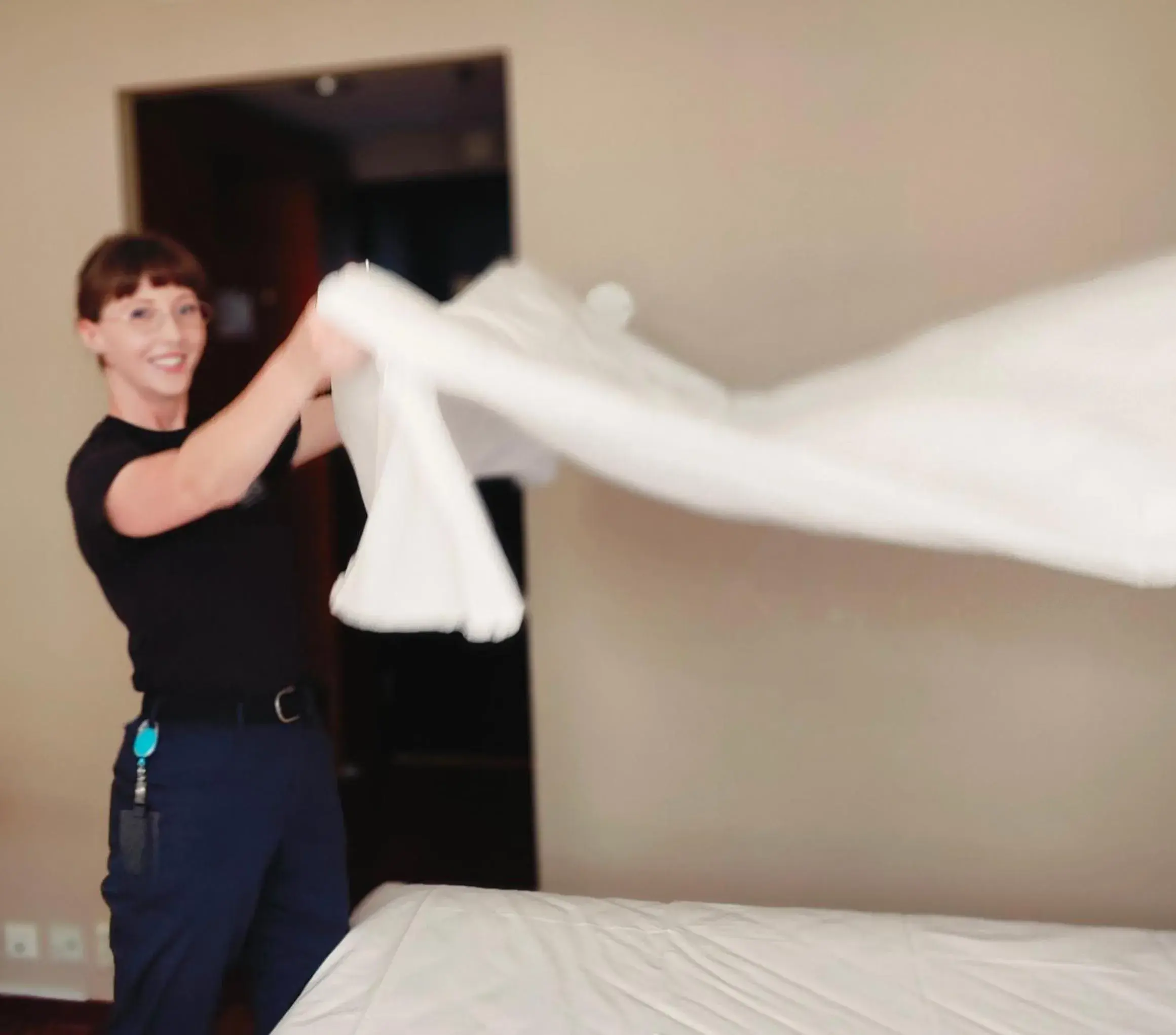 Staff, Bed in First Hotel Millennium Staff, Bed in First Hotel Millennium