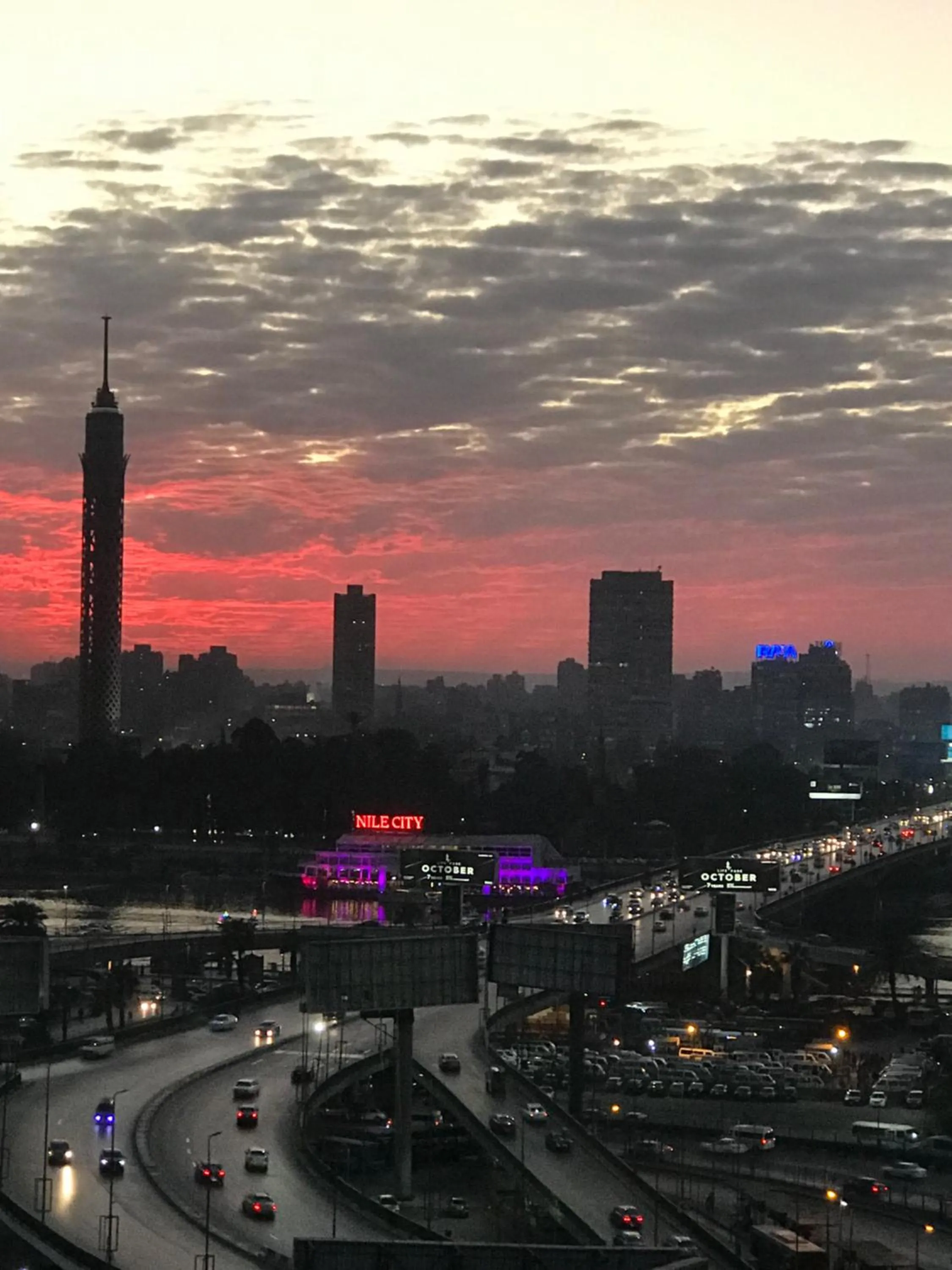 City view in Wake Up! Cairo Hostel