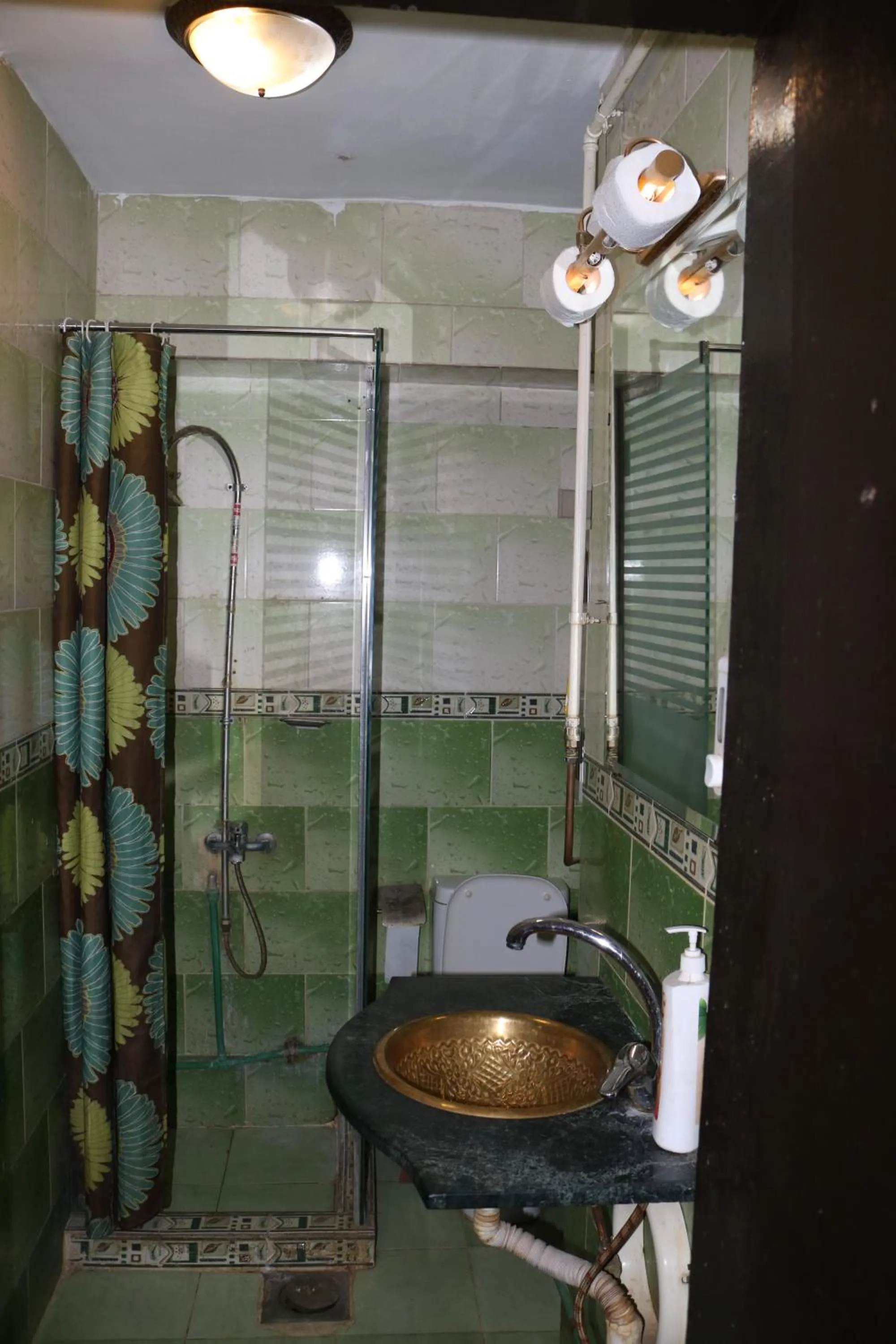 Shower in Wake Up! Cairo Hostel