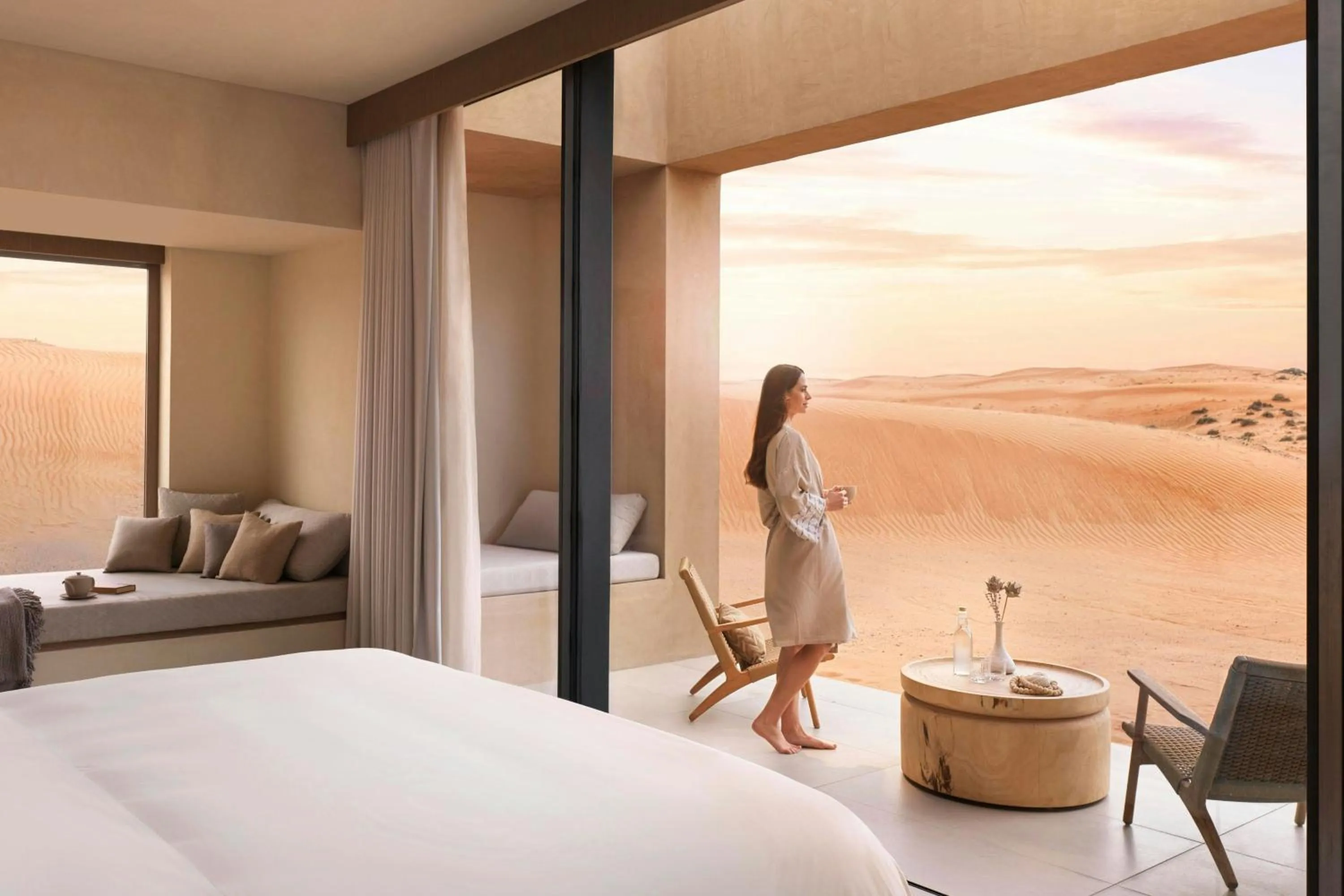 Bedroom, Bed in The Ritz-Carlton Ras Al Khaimah, Al Wadi Desert
