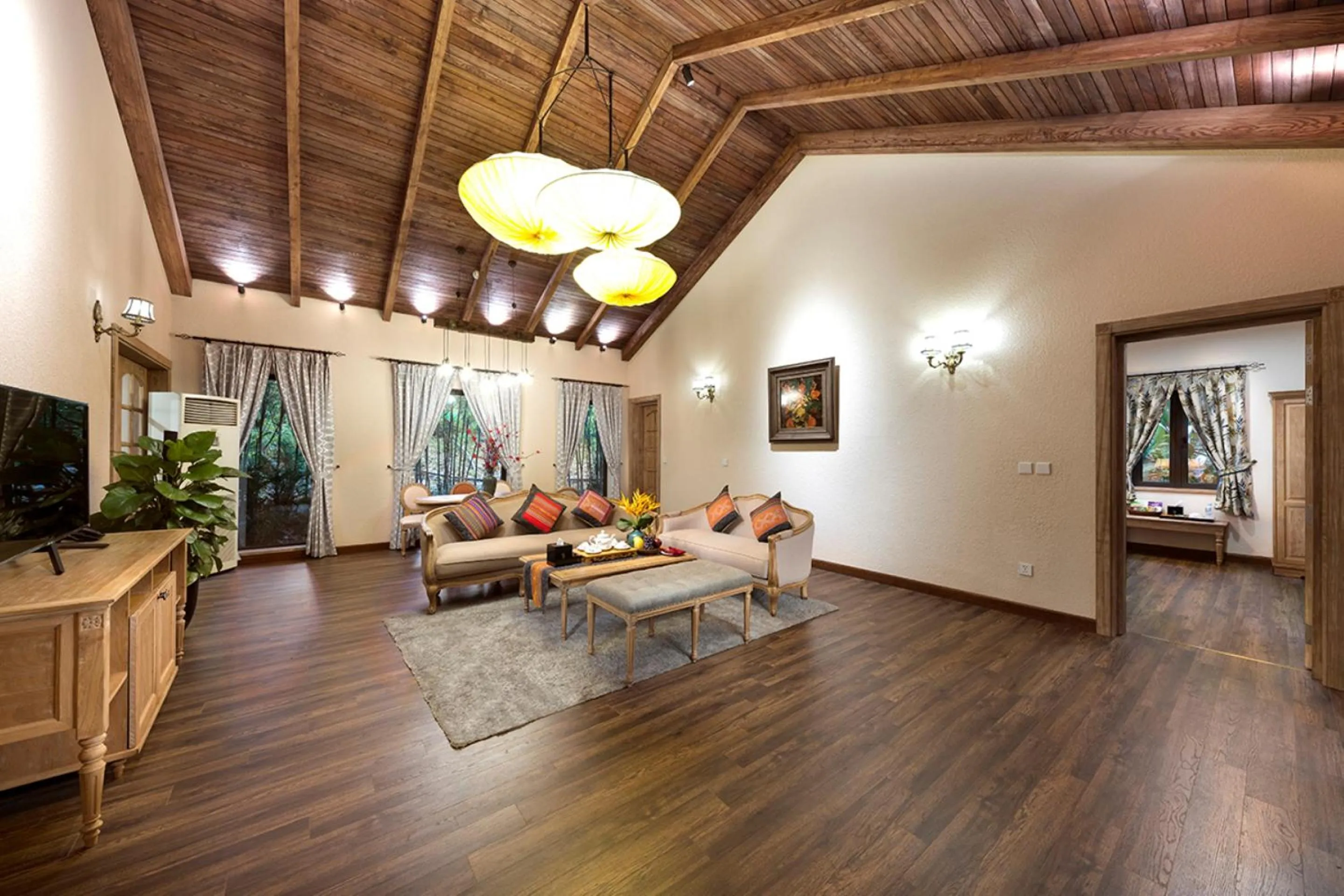 Living room in Serena Kim Boi Resort - Hoa Binh