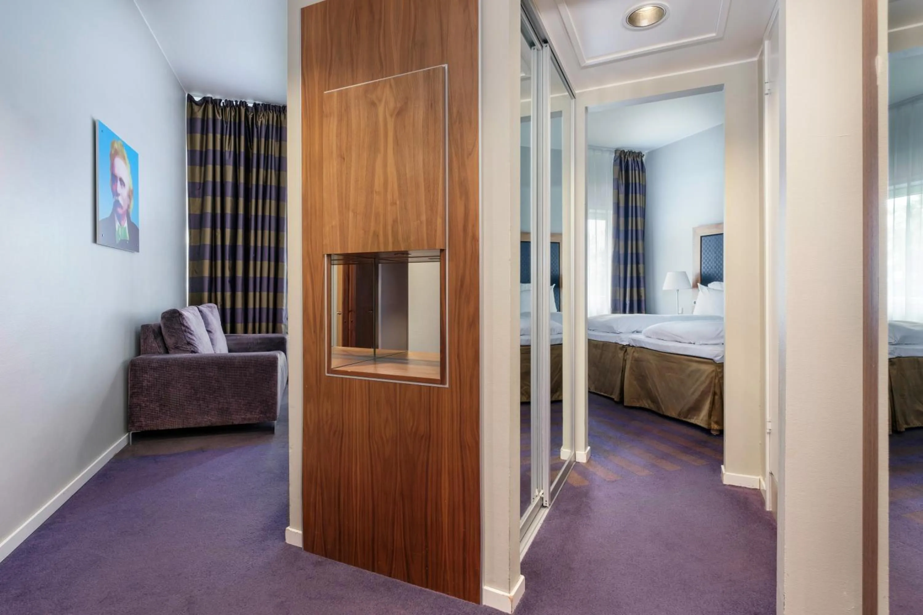 Living room, Bed in Quality Hotel Edvard Grieg