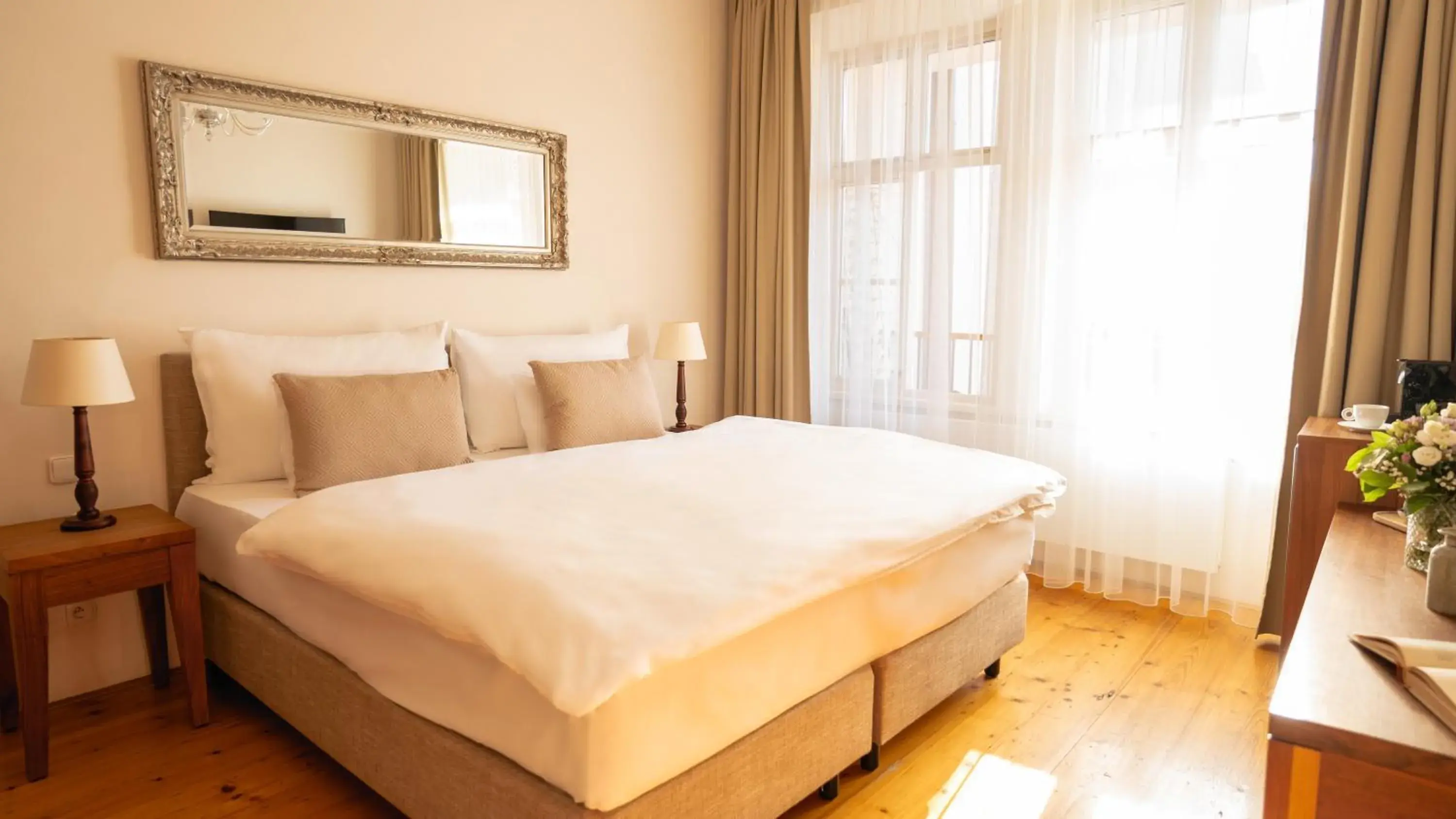 Bed in Hotel Golden Key Prague Castle Bed in Hotel Golden Key Prague Castle