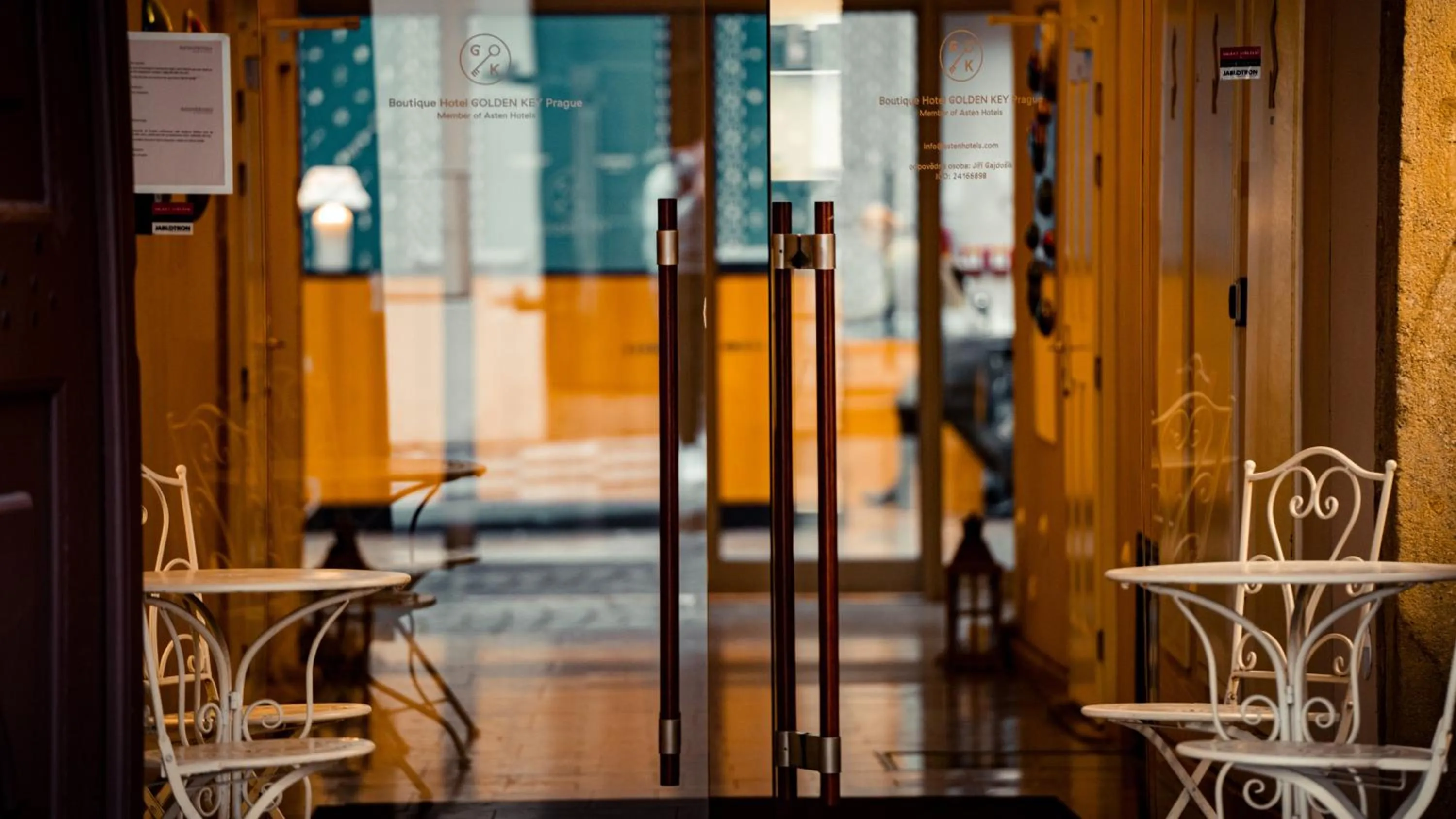 Seating area in Hotel Golden Key Prague Castle