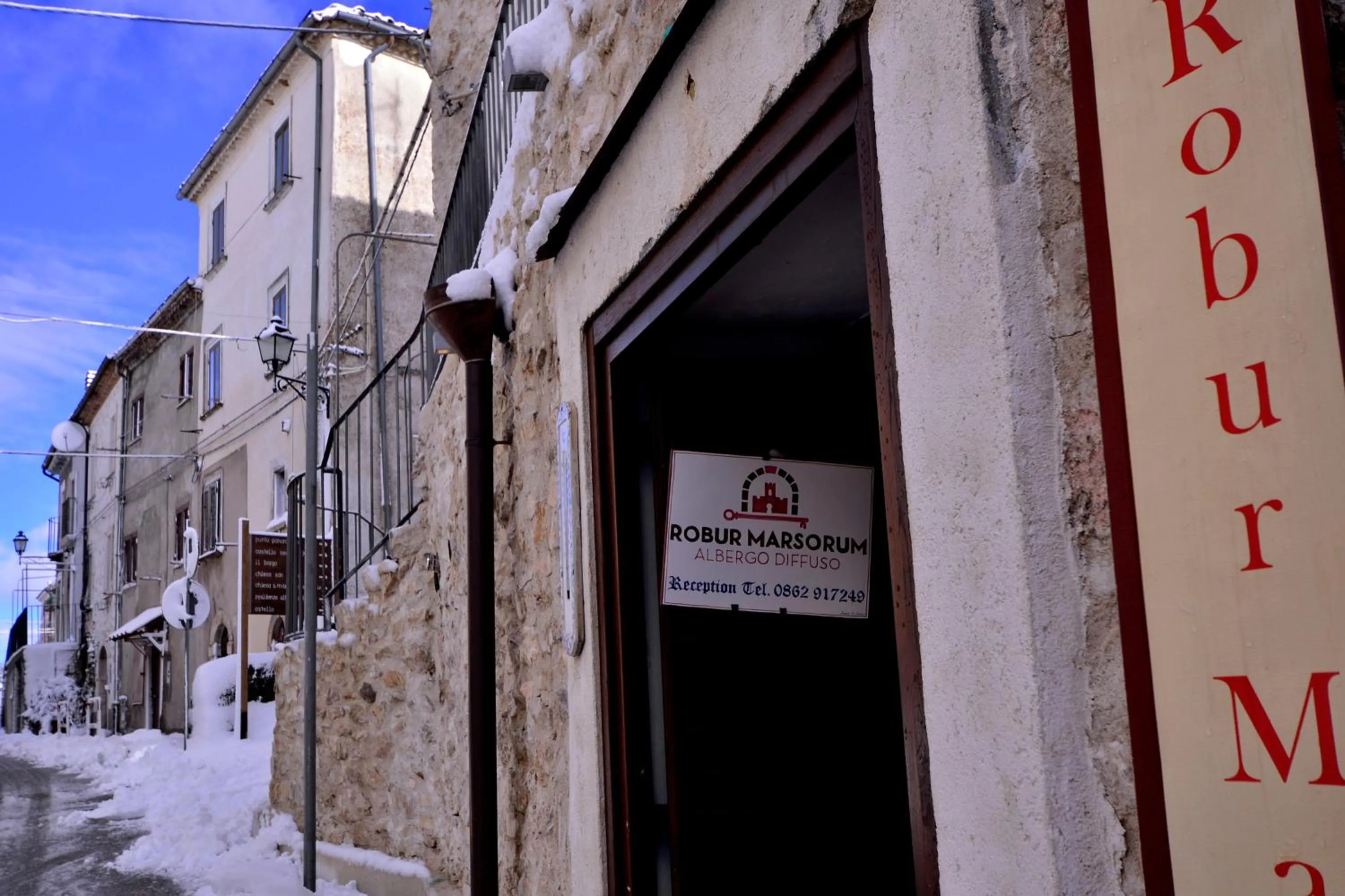 Facade/entrance in Robur Marsorum Albergo Diffuso