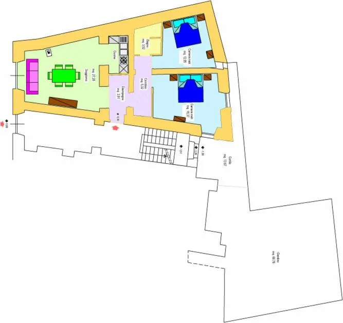 Two-Bedroom Apartment (4 Adults) in Borgo San Pietro