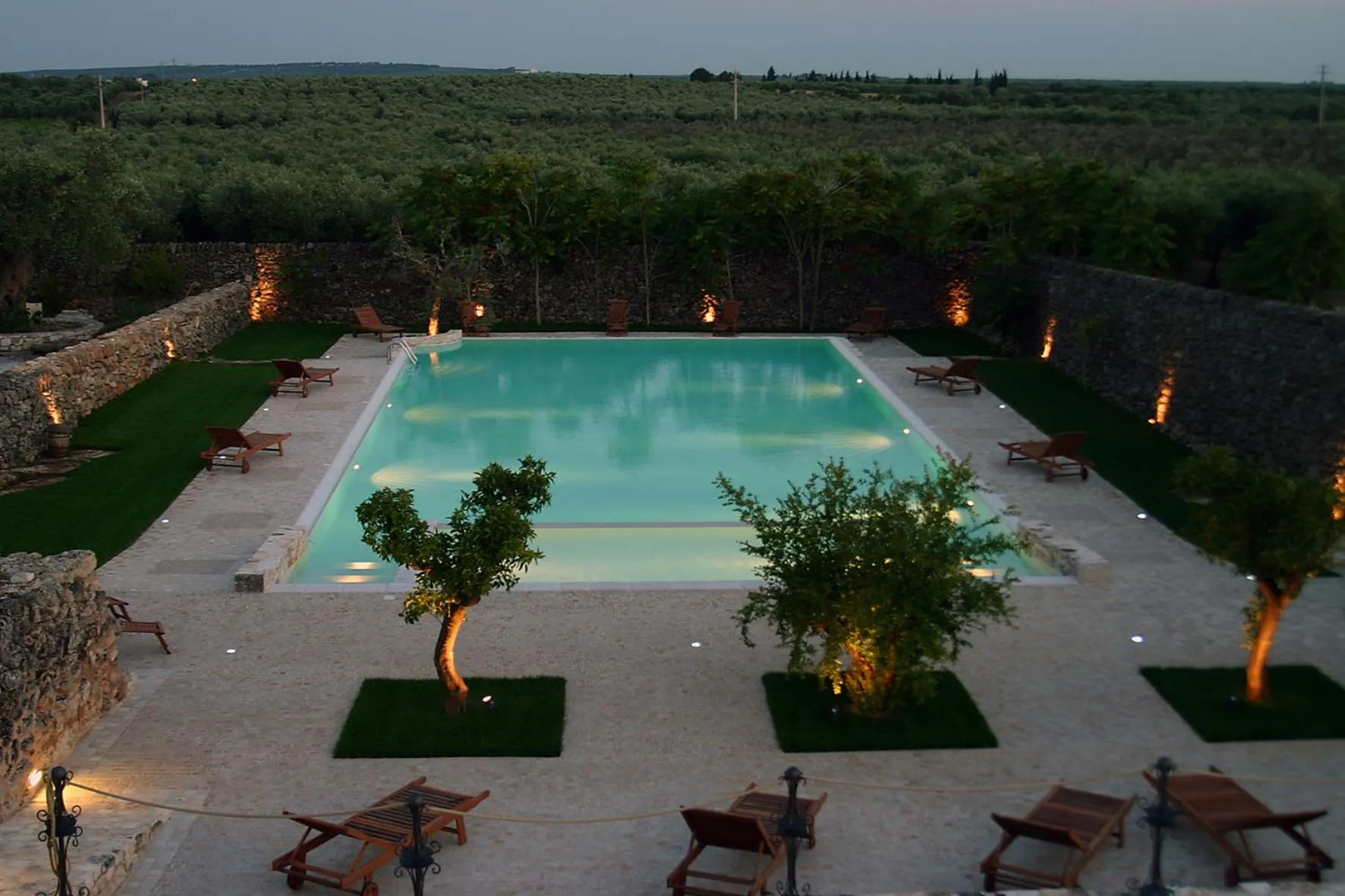 Pool view in Masseria Bosco & Masseria Strazzati