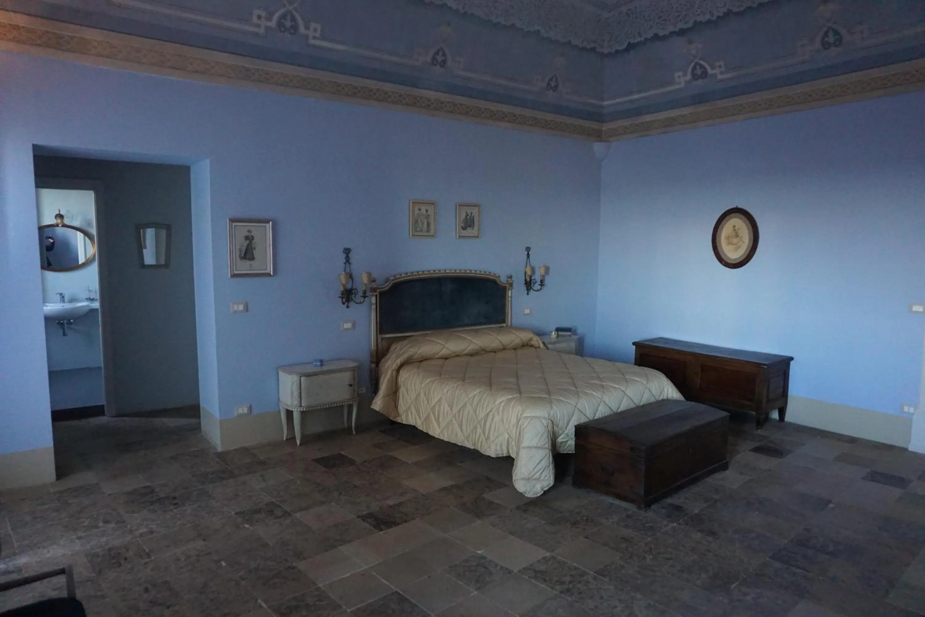 Bed in Palazzo De Fabritiis