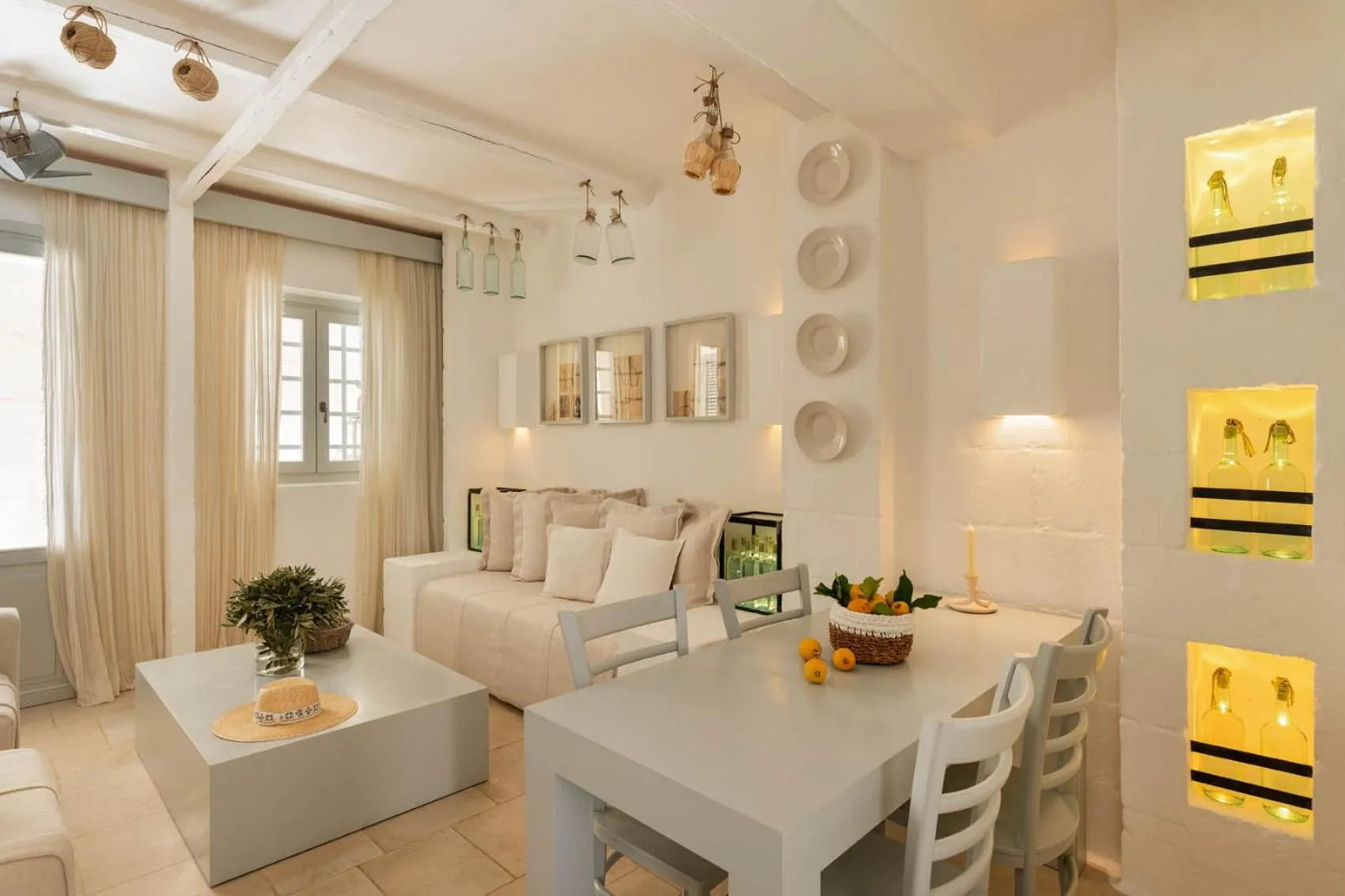 Living room, Bed in Borgo Egnazia