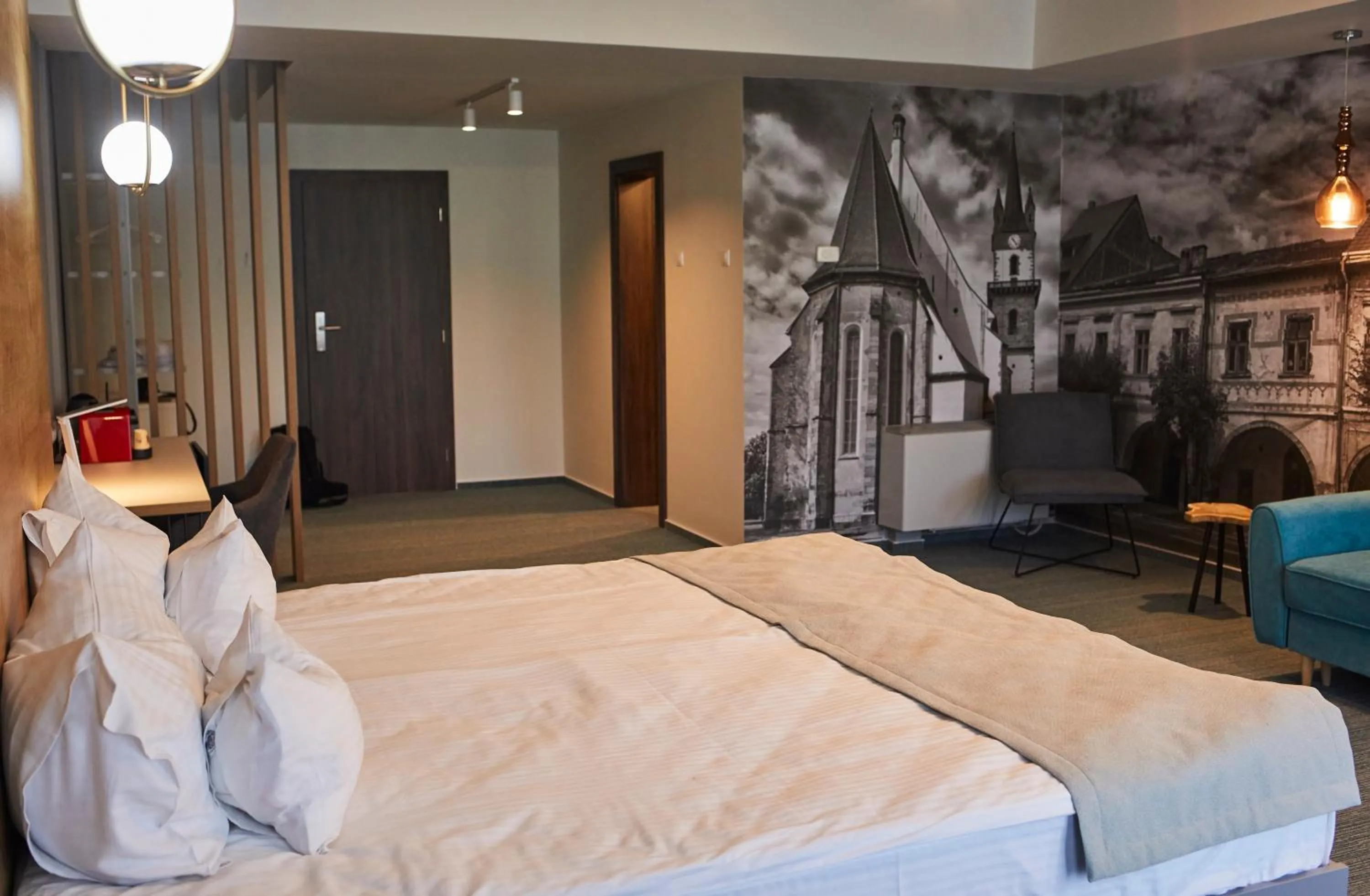 Bed in Hotel Bistrita