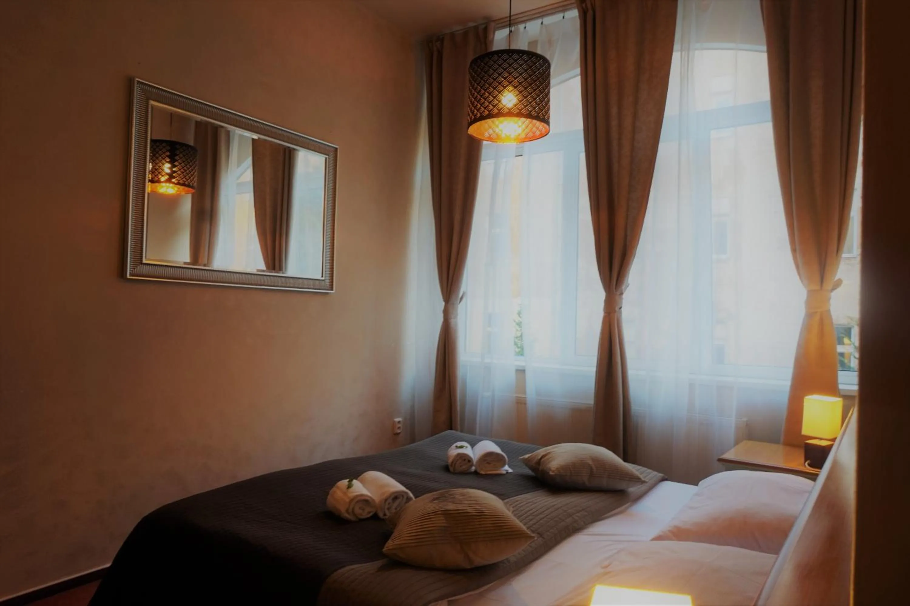 Bed in Augustus et Otto Hotel