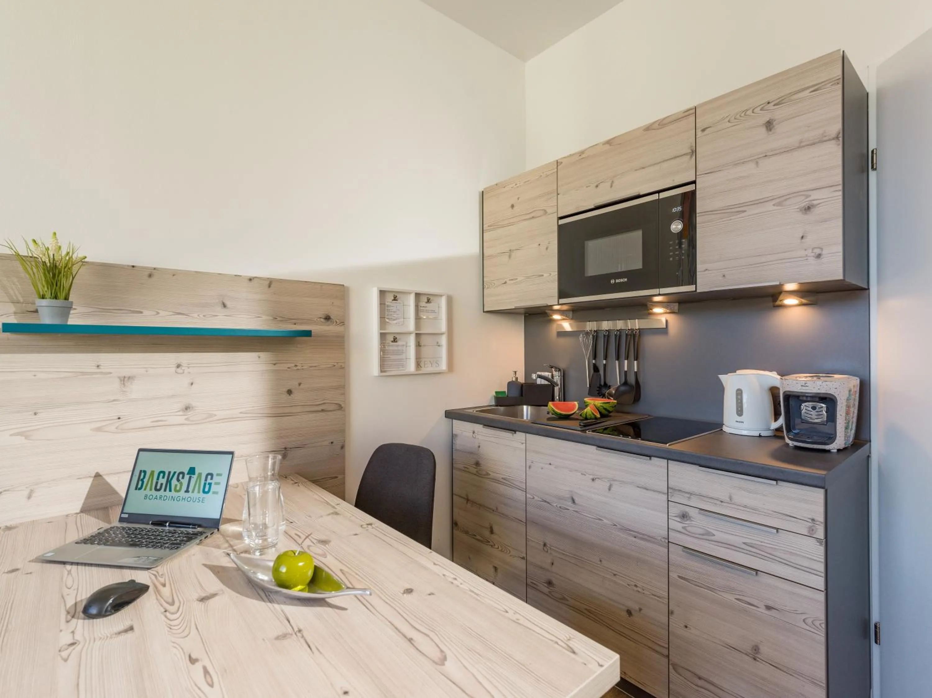 Coffee/tea facilities in Aparthotel Backstage